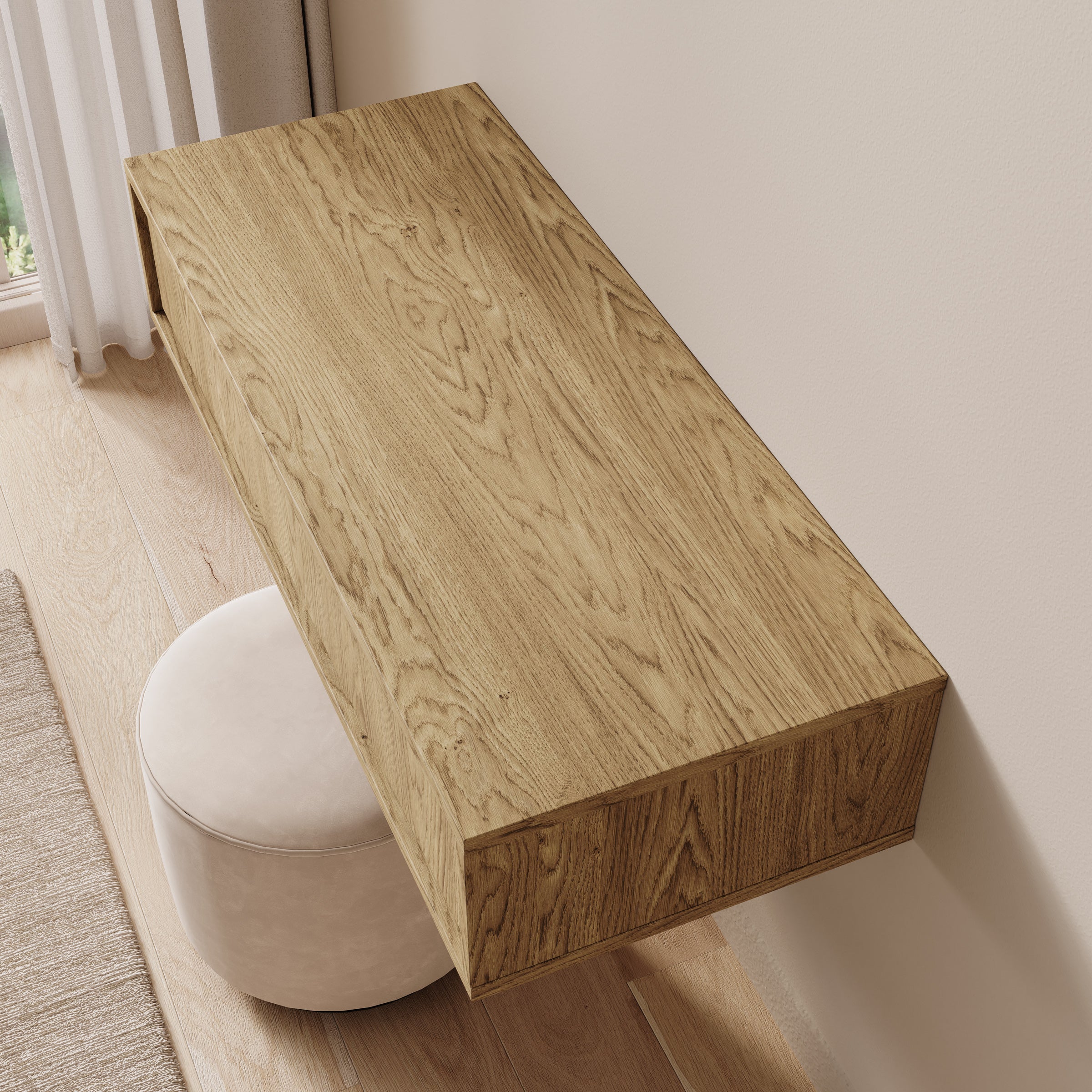 Drenn - Kaptafel - Licht eikenpatroom - 85x35x18 cm