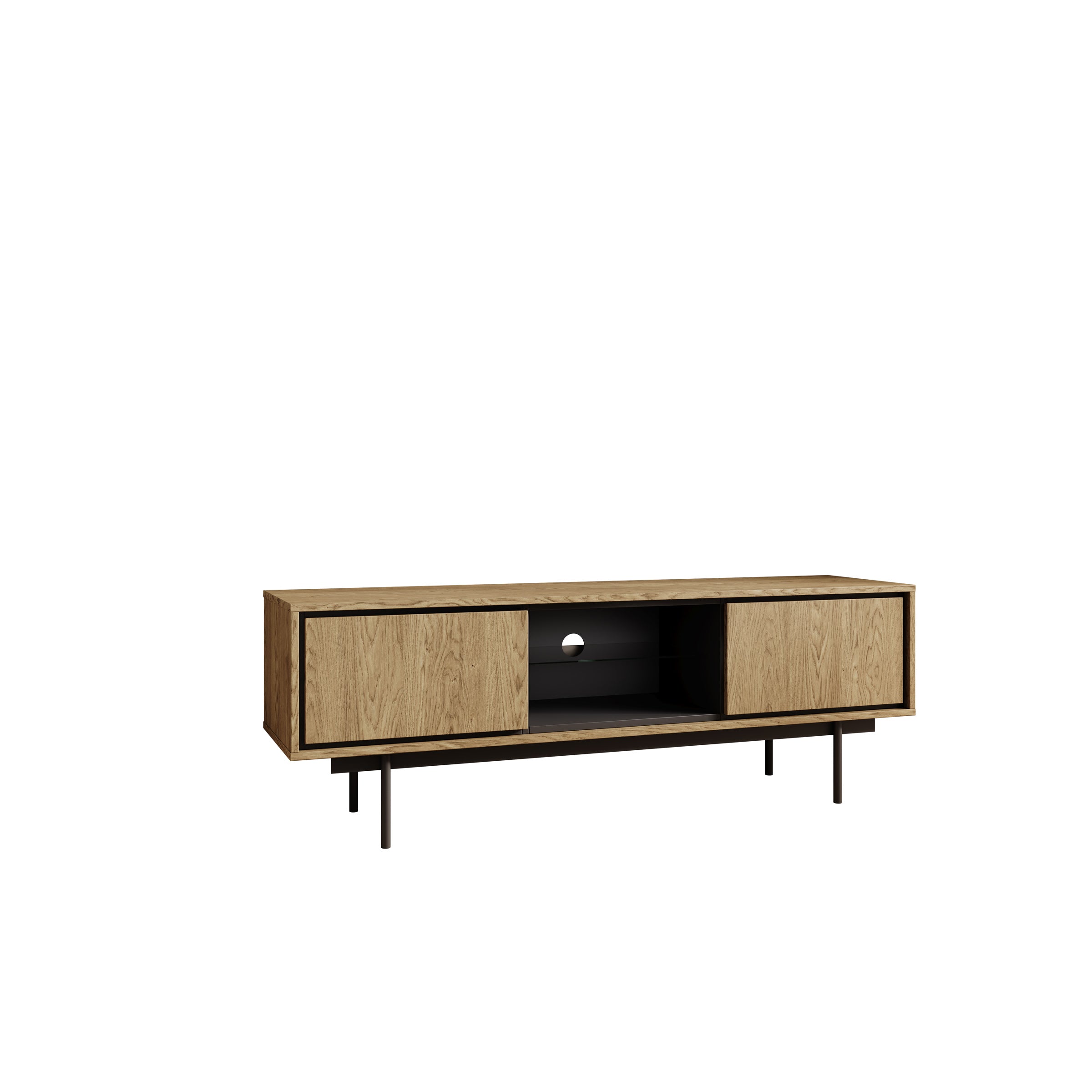 Drenn - TV-Meubel - Licht eikenpatroom - 150x38x52 cm