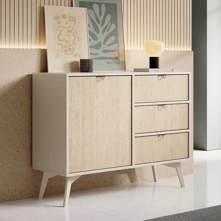 Essence - Dressoir - Beige/licht eiken - 106x38x81 cm