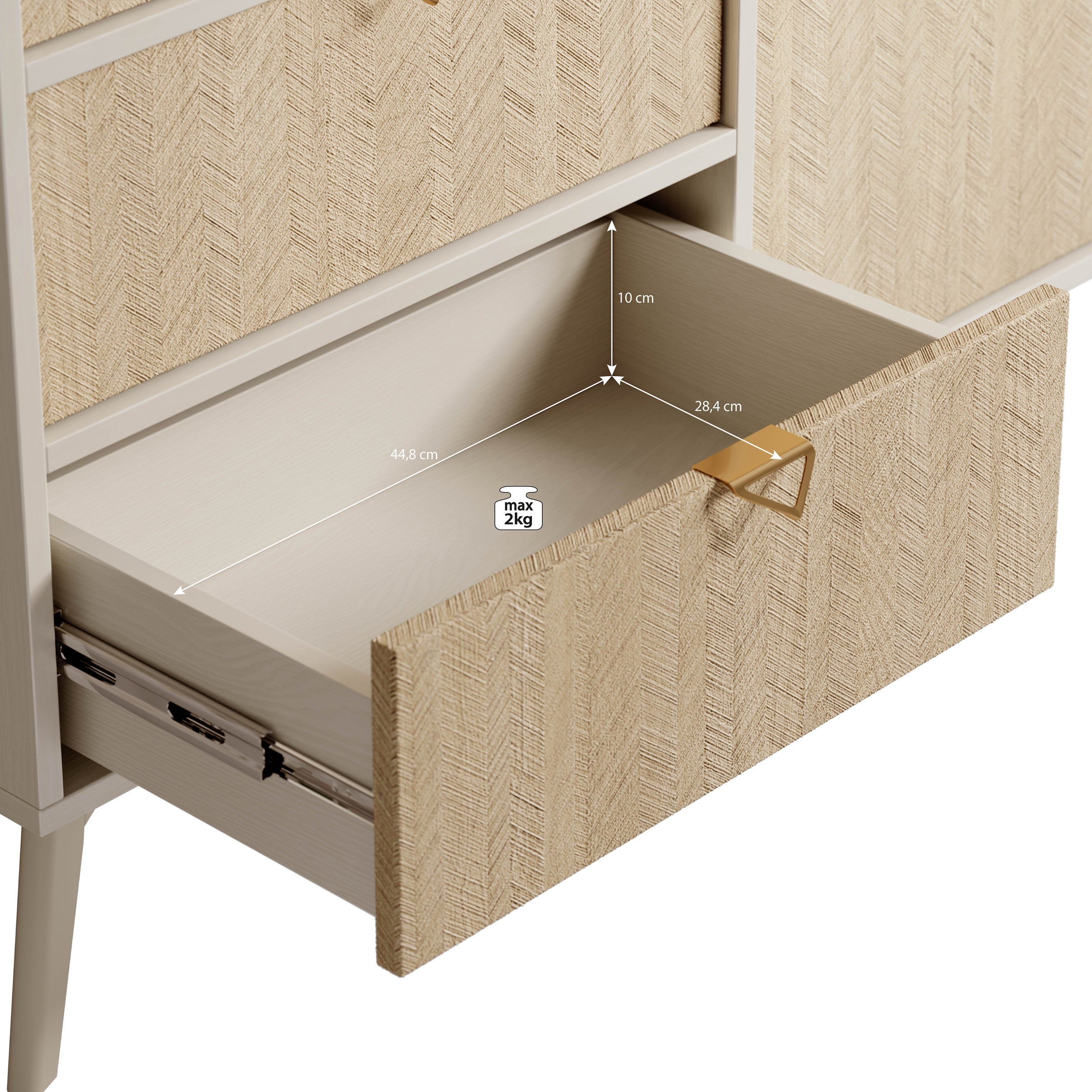 Essence - Dressoir - Beige/licht eiken - 158x38x81 cm