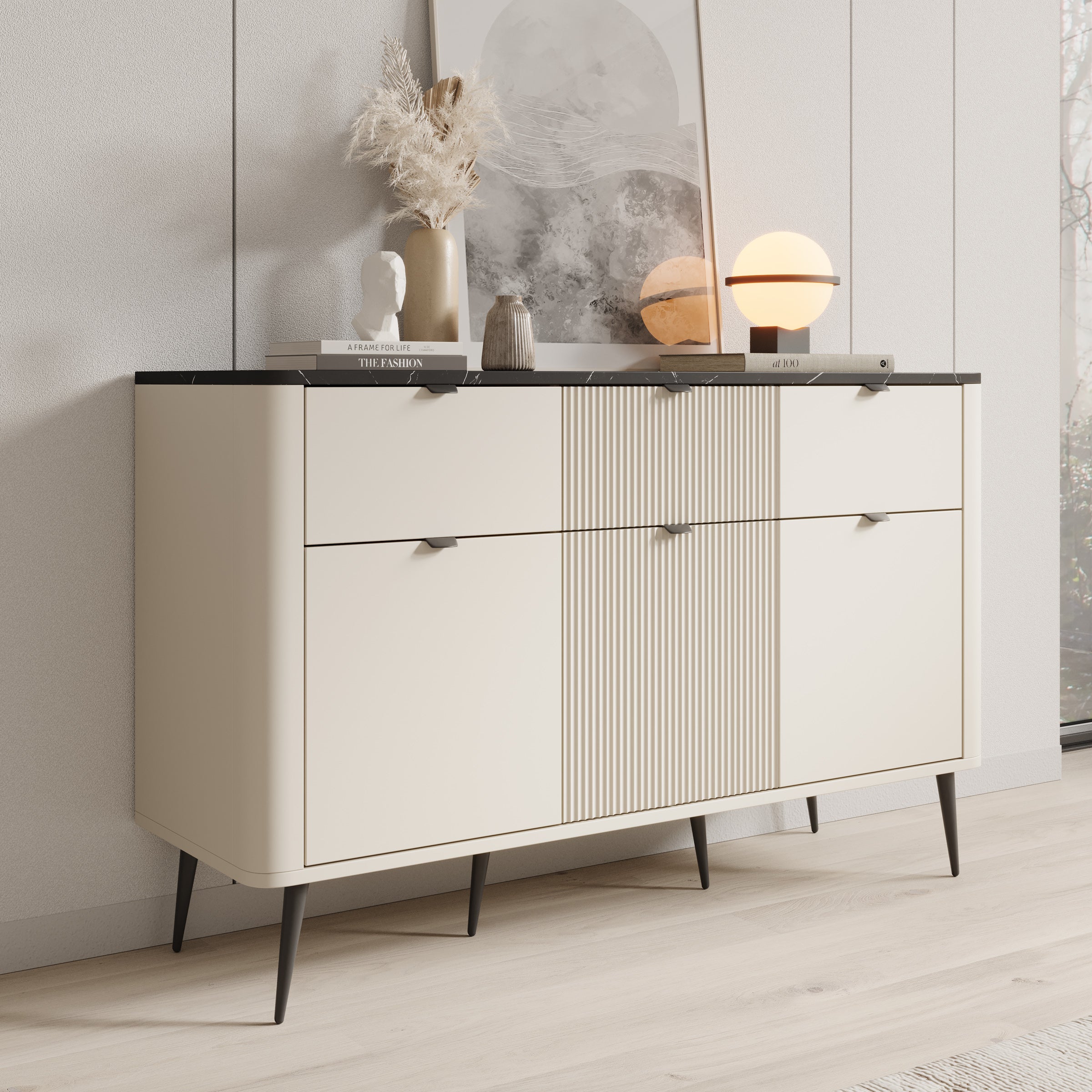 Mace - Dressoir - Beige - 130x40x82 cm