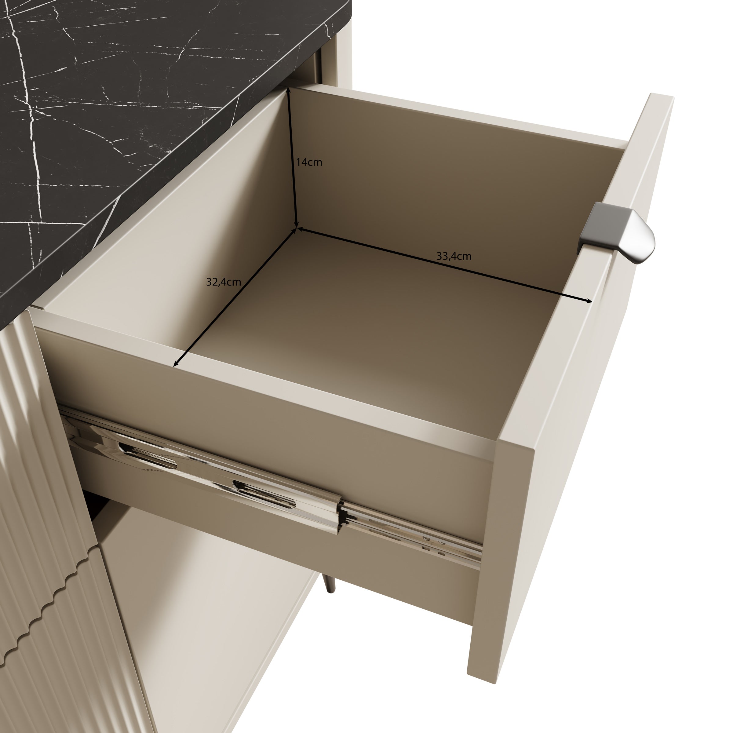 Mace - Dressoir - Beige - 130x40x82 cm