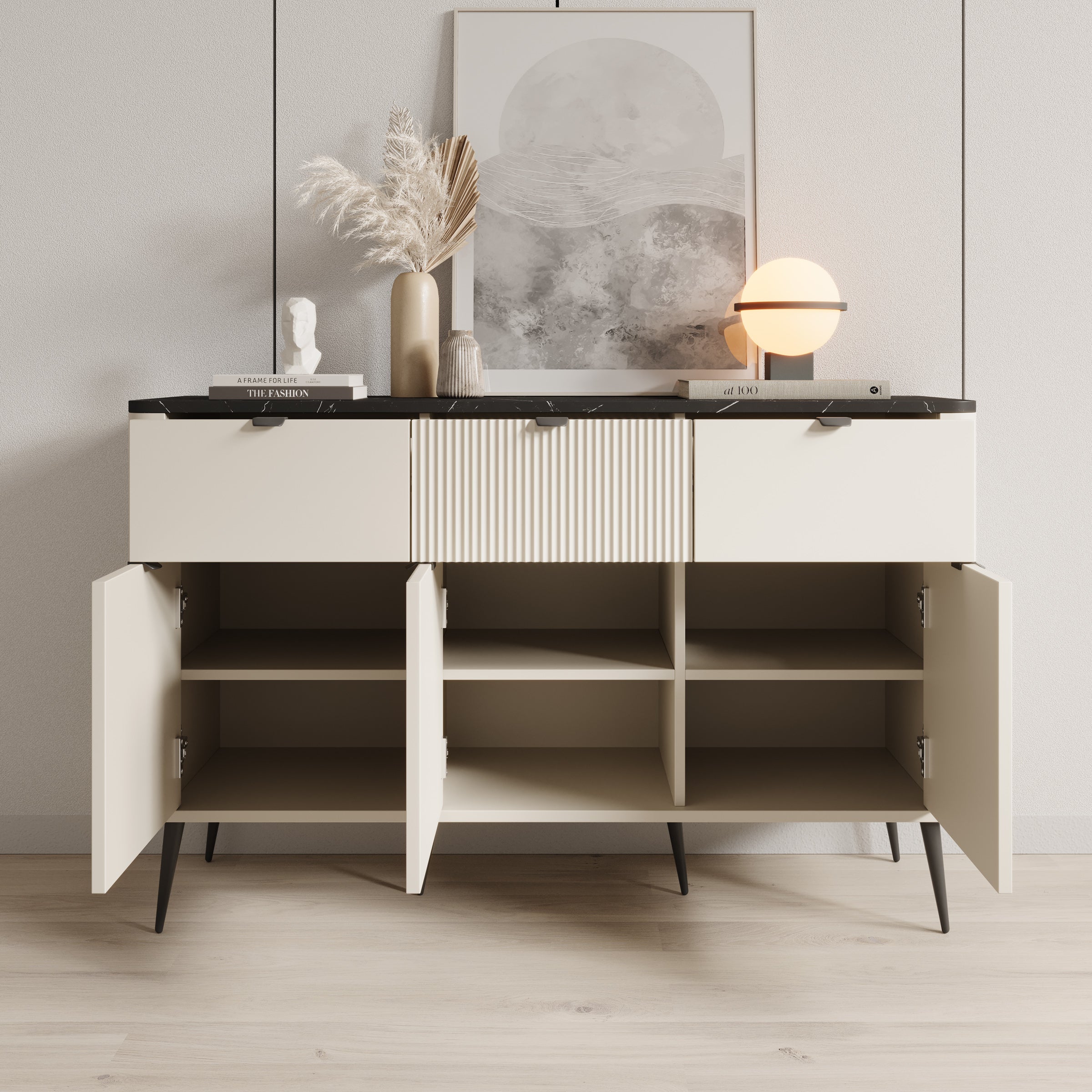 Mace - Dressoir - Beige - 130x40x82 cm