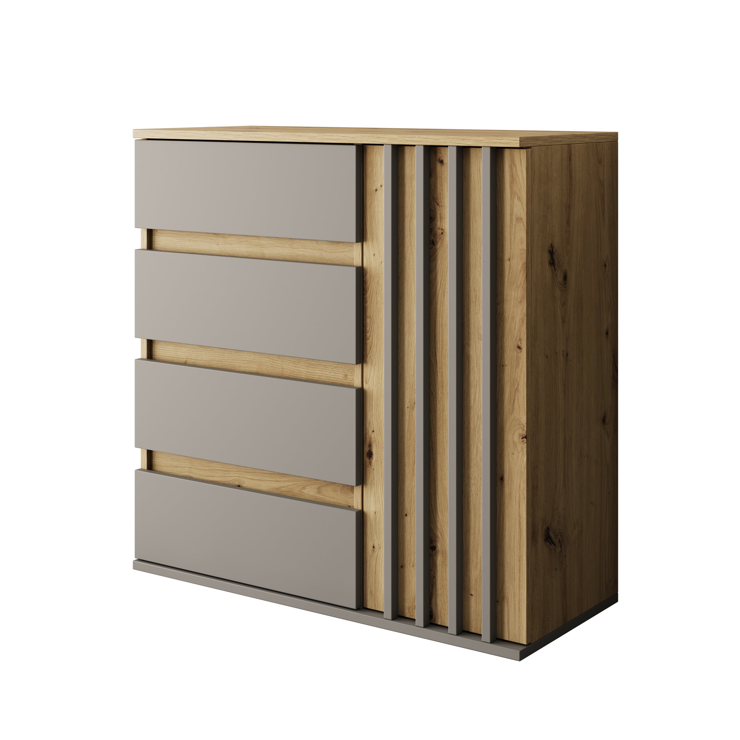 Drifter - Ladekast - Eiken/grijs - 80x34x80 cm