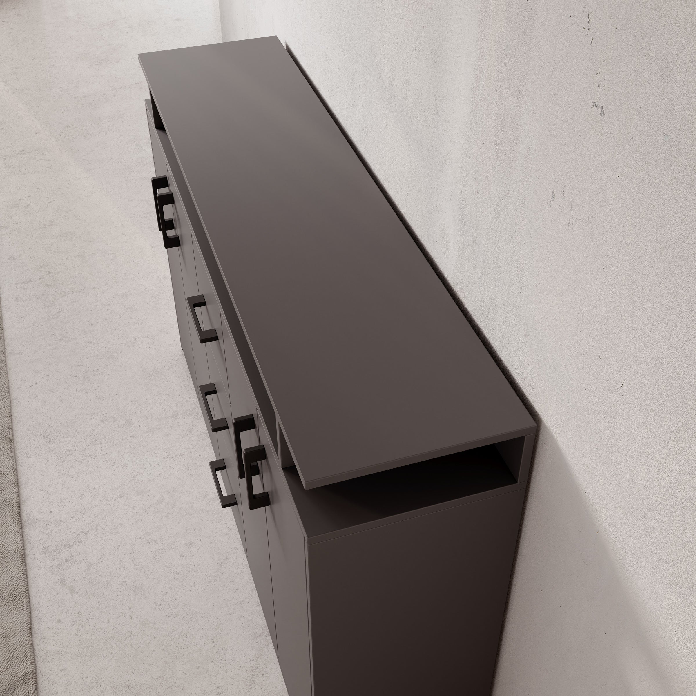 Duna - Dressoir - Antraciet - 139x34x90 cm