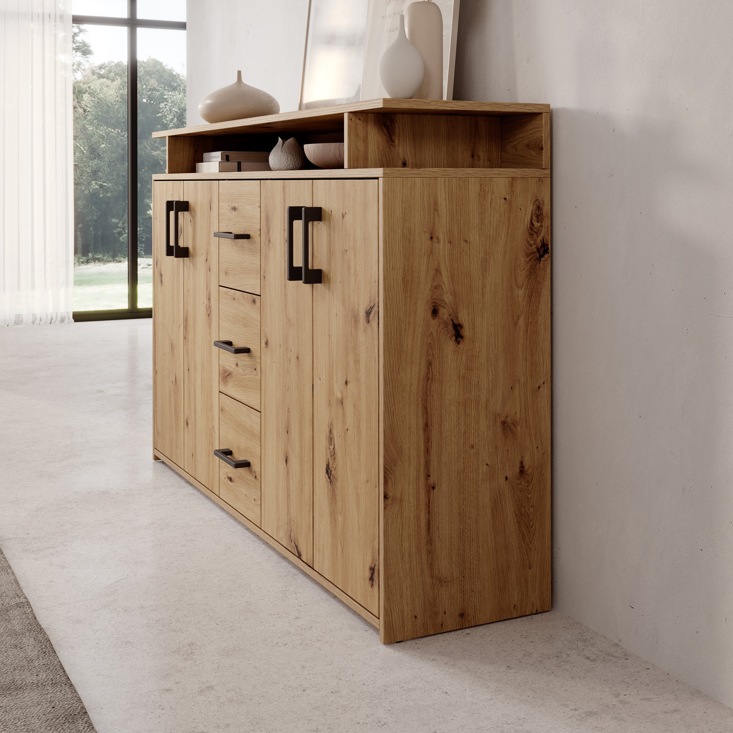 Duna - Dressoir - Eikenpatroon - 139x34x90 cm