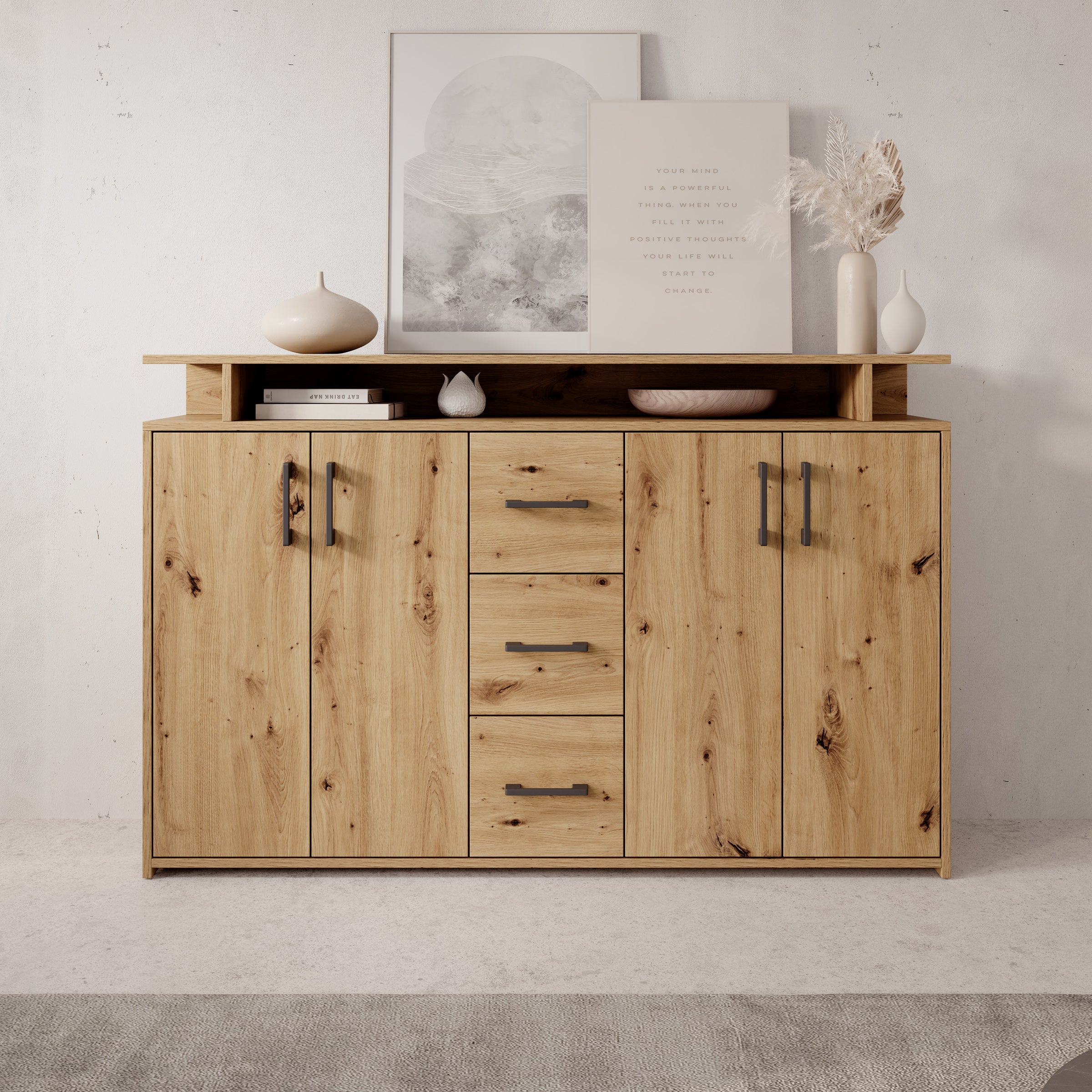 Duna - Dressoir - Eikenpatroon - 139x34x90 cm