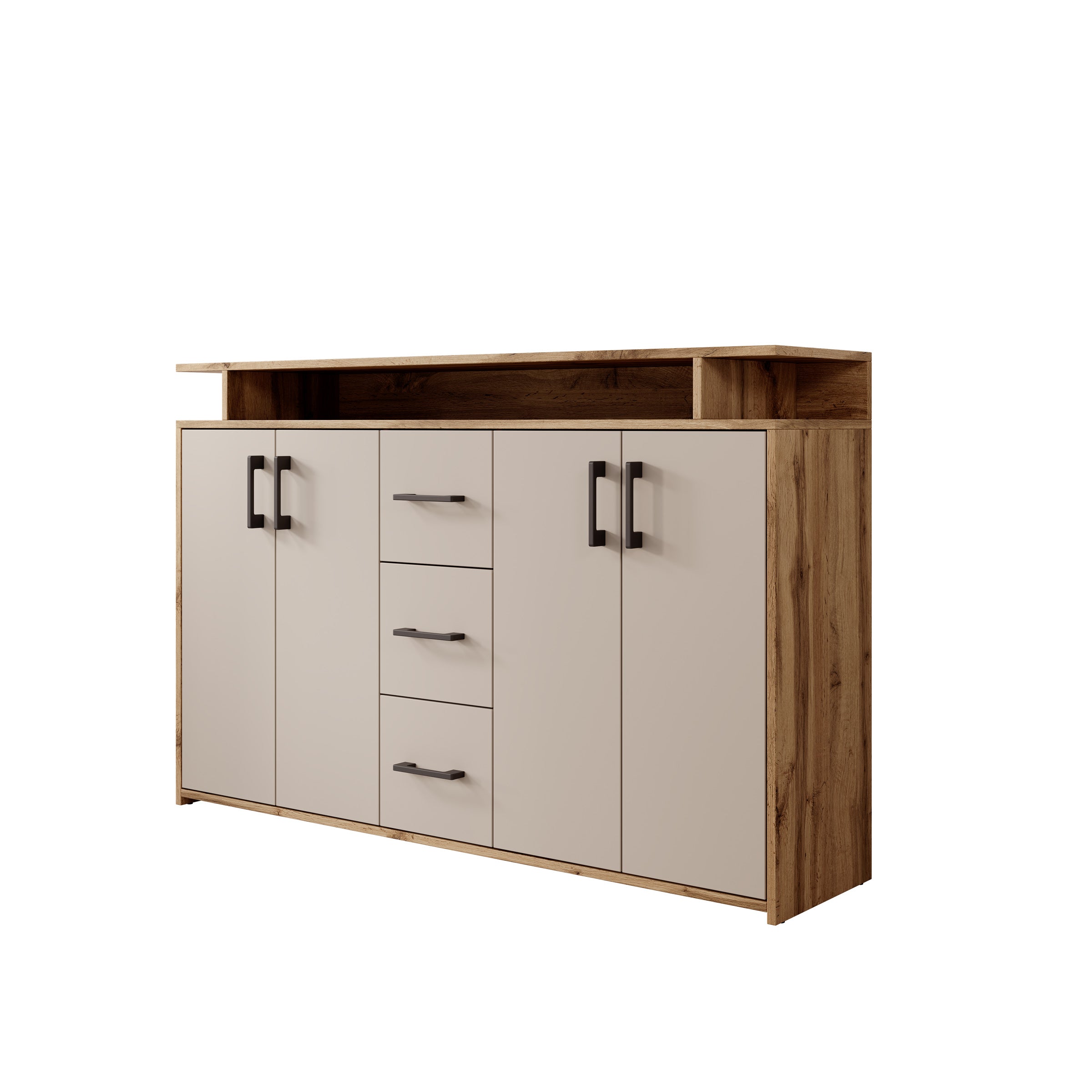 Duna - Dressoir - Eikenpatroon/Beige - 139x34x90 cm
