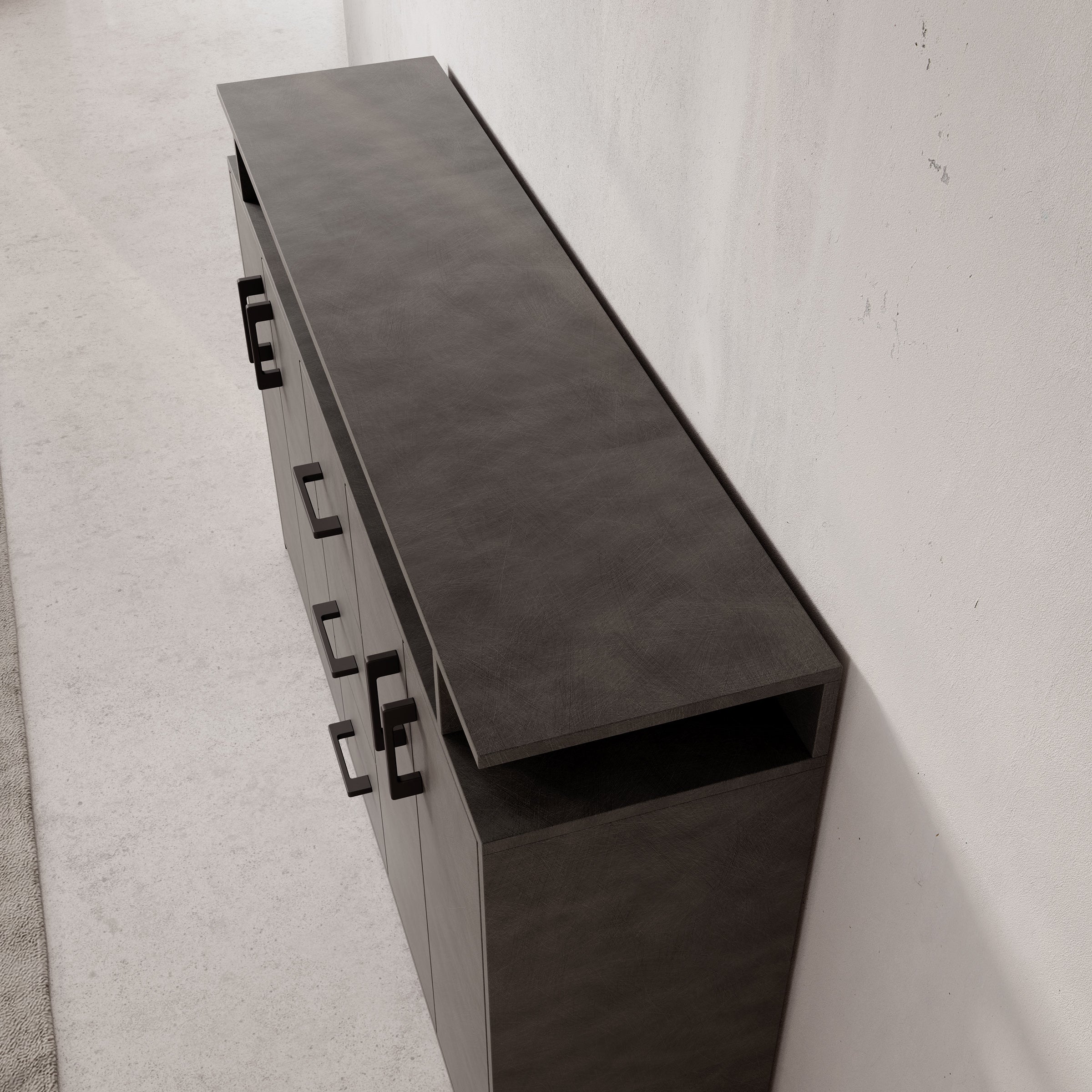 Duna - Dressoir - Grijs - 139x34x90 cm
