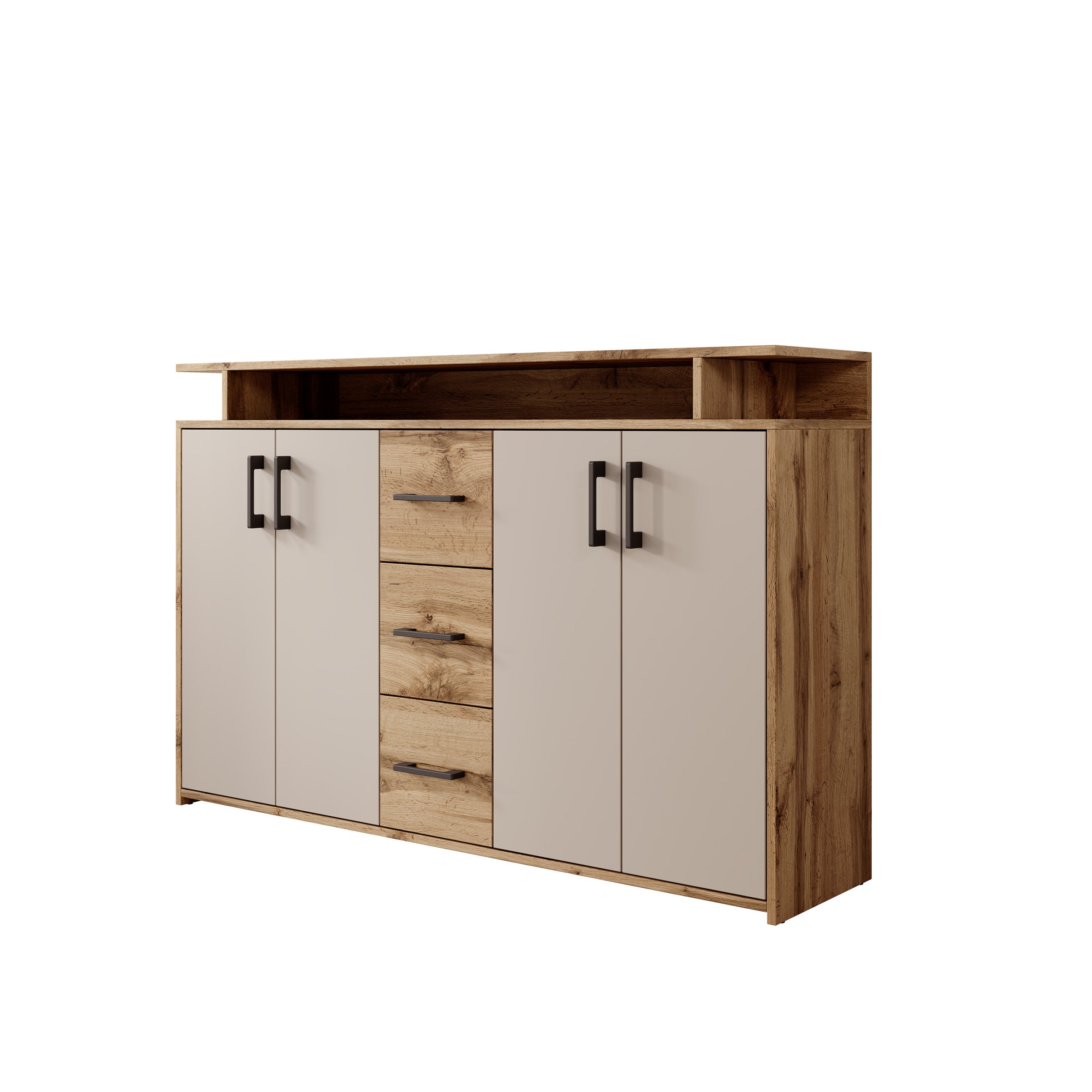 Duna 2 - Dressoir - Eikenpatroon/Beige - 139x34x90 cm
