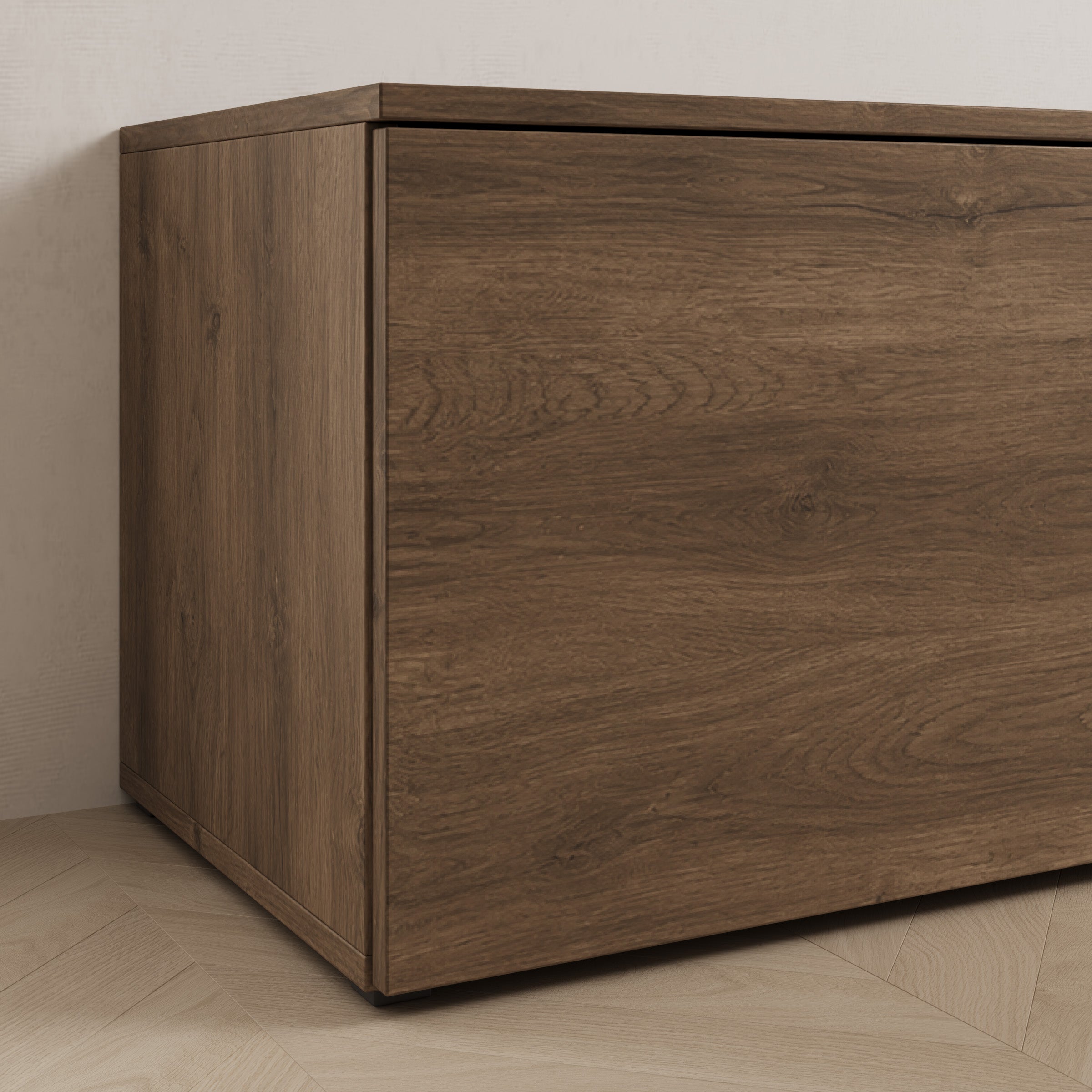 Dutch - Wandmeubel - Walnootpatroon/Beige - 308x39x201 cm