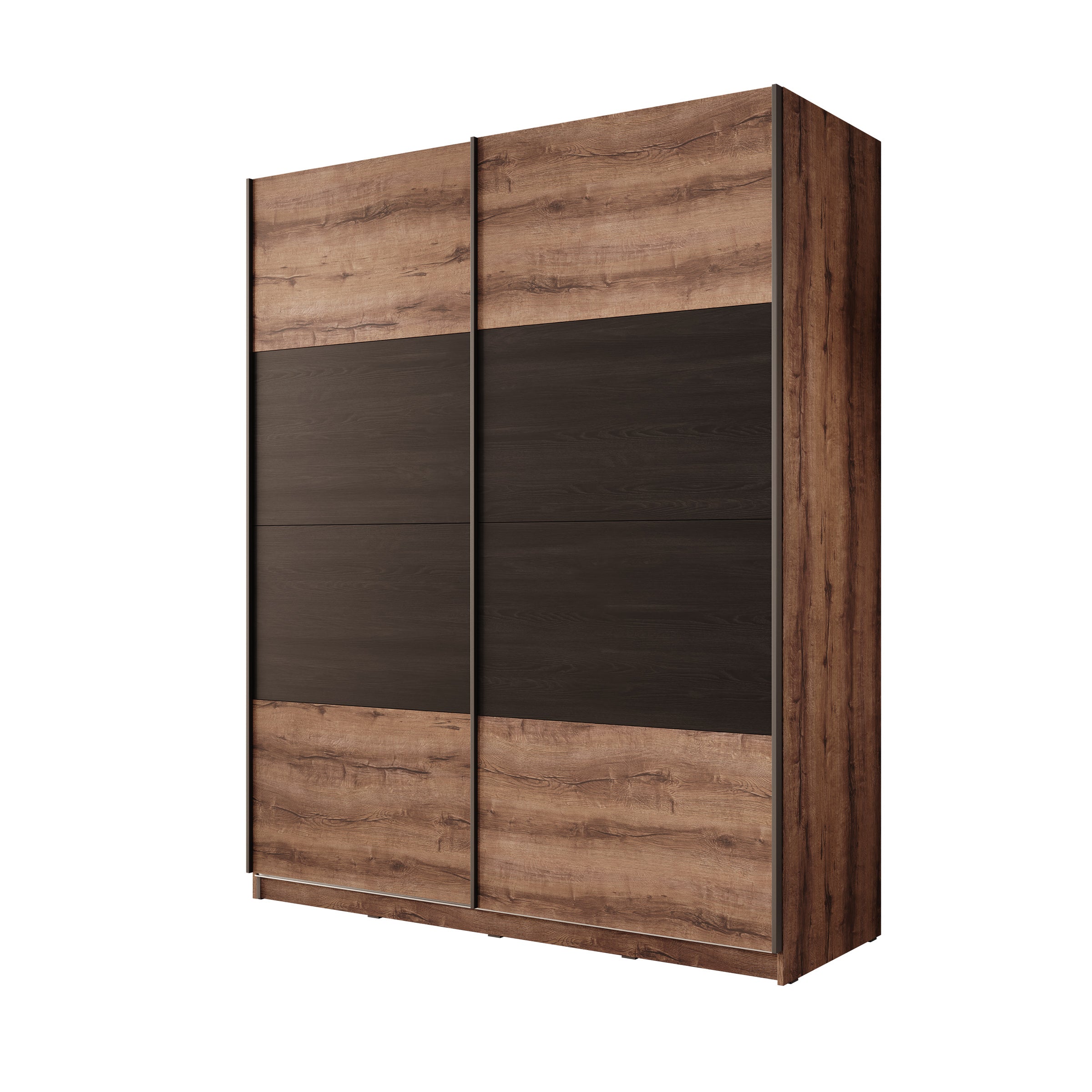 Duvano - Kledingkast 2 schuifdeuren - Eikenpatroon - 170x61x210 cm