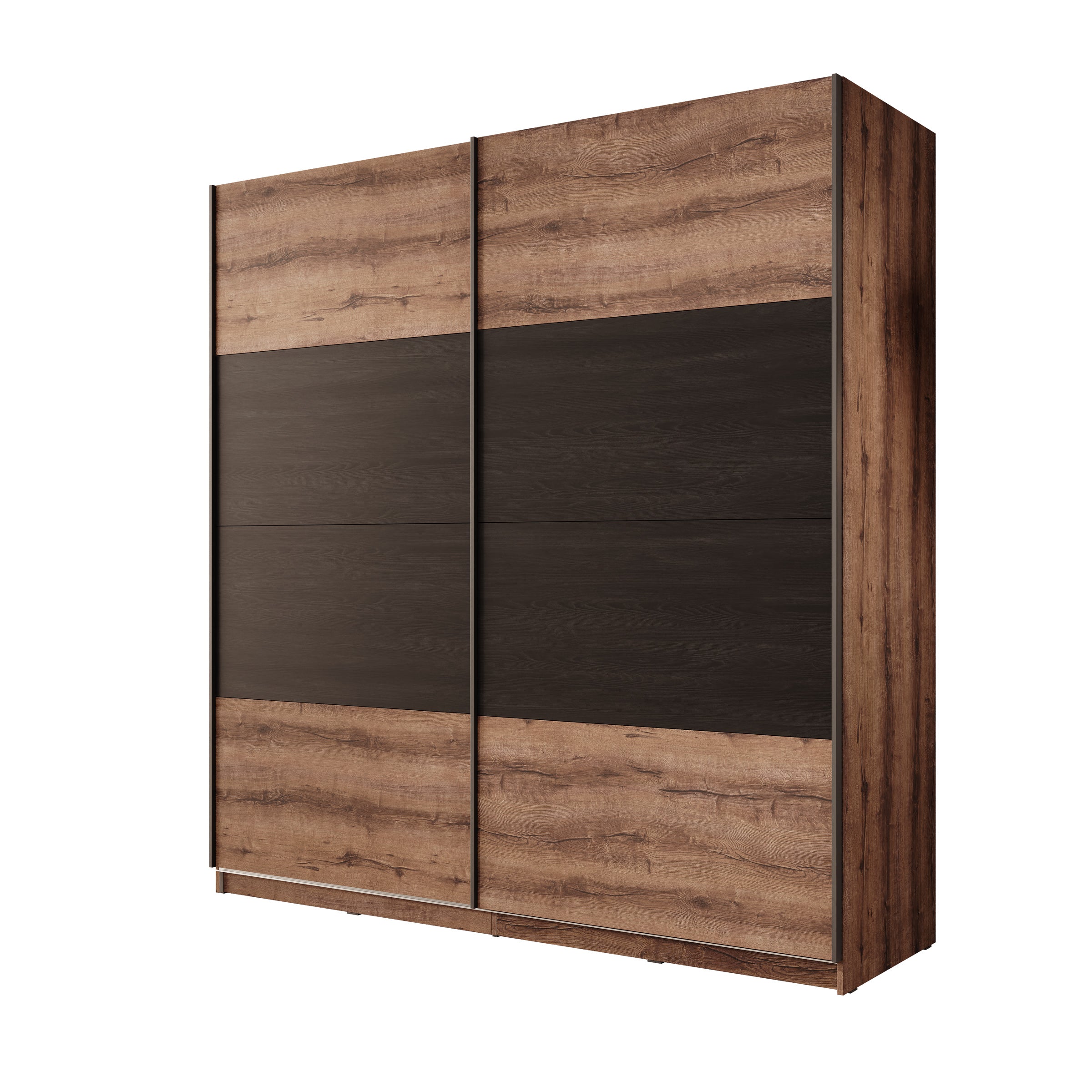 Duvano - Kledingkast 2 schuifdeuren - Eikenpatroon - 200x61x210 cm