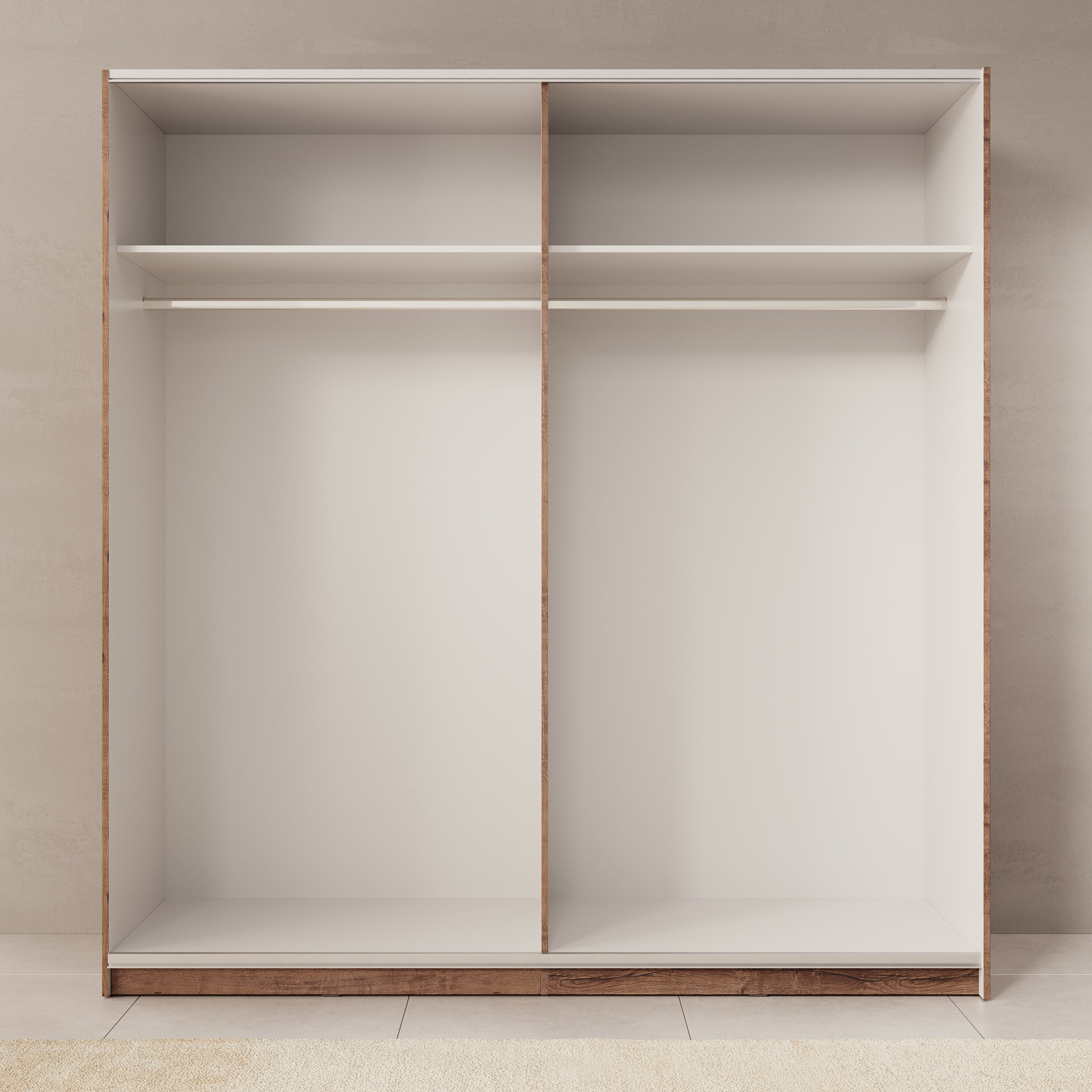 Duvano - Kledingkast 2 schuifdeuren - Eikenpatroon - 200x61x210 cm