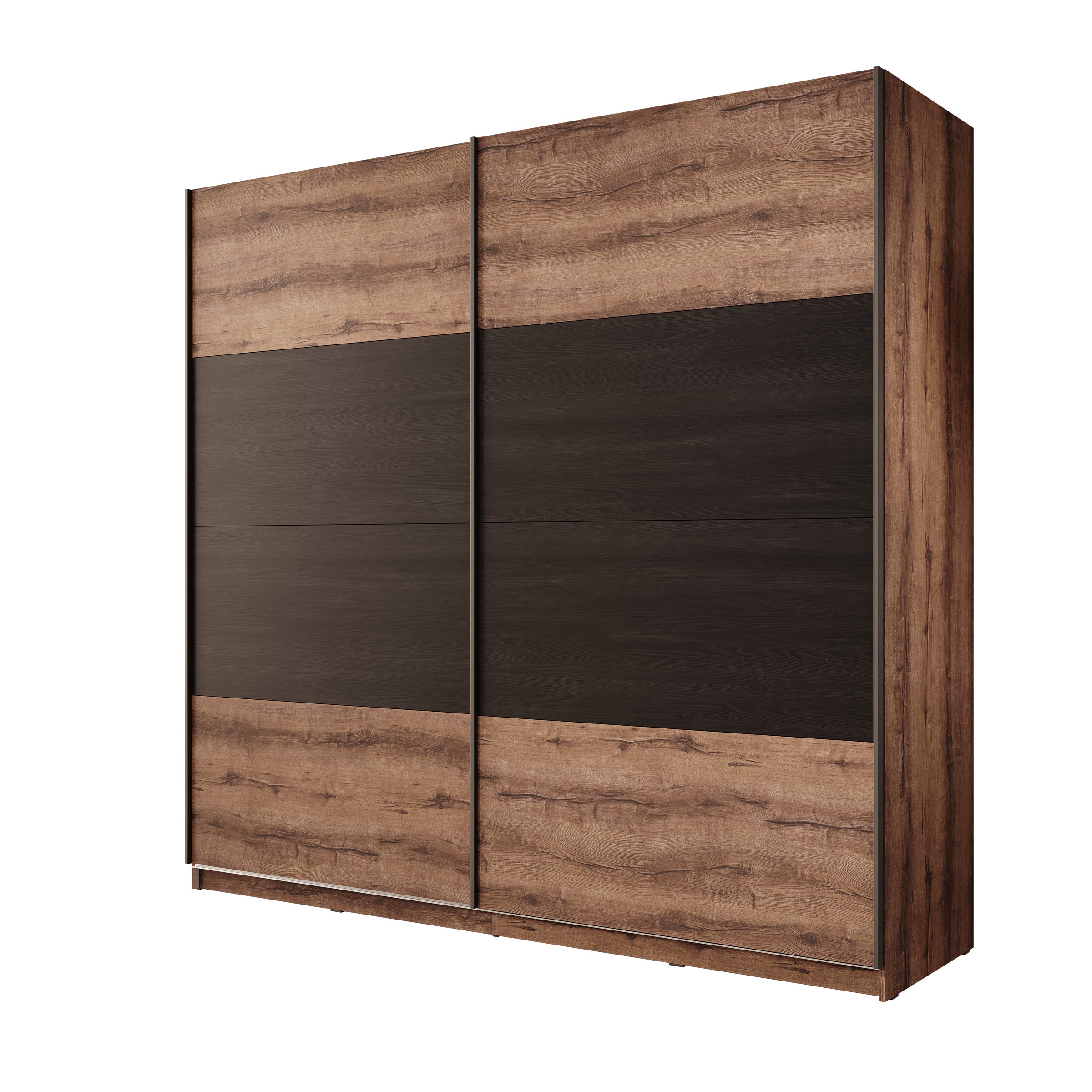 Duvano - Kledingkast 2 schuifdeuren - Eikenpatroon - 220x61x210 cm