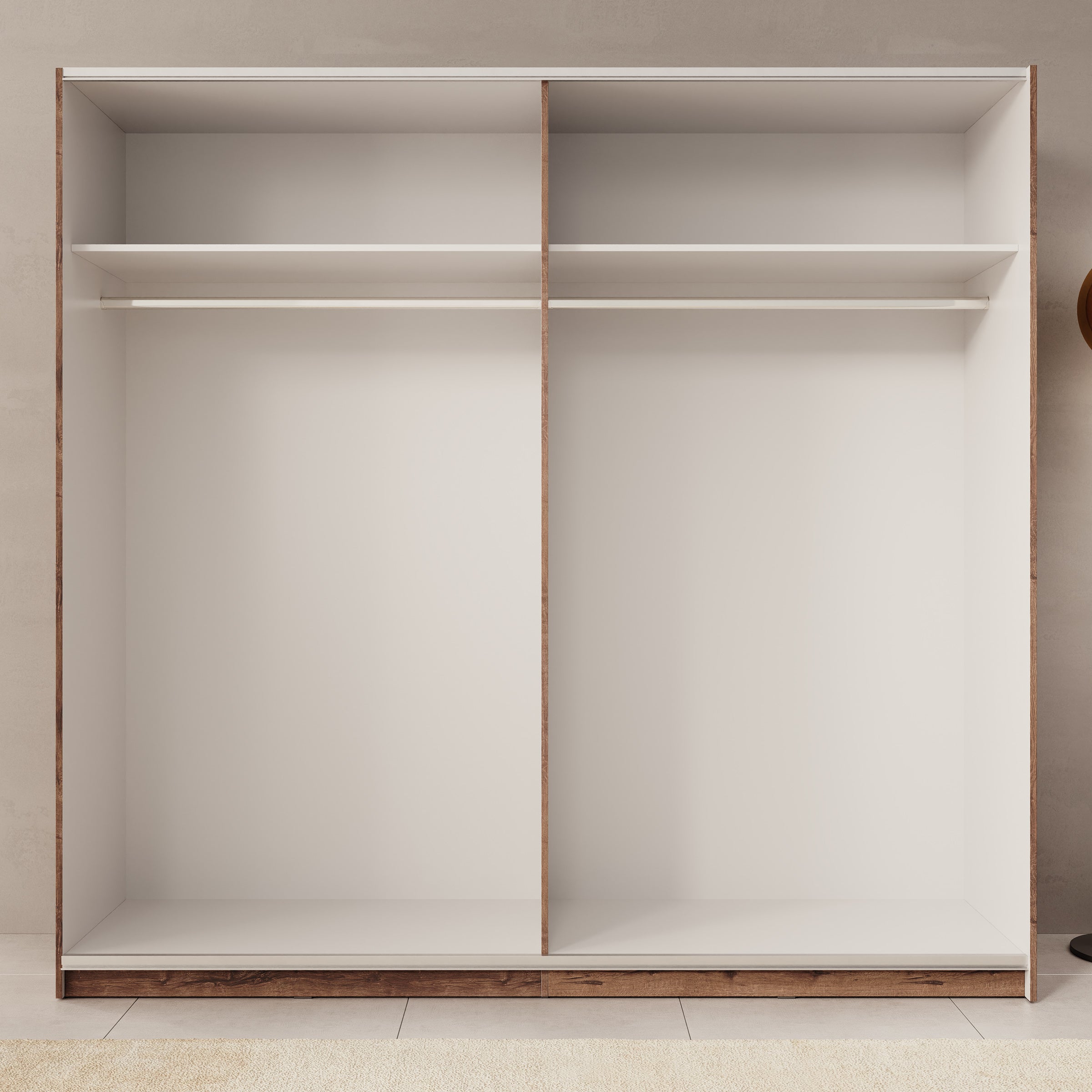 Duvano - Kledingkast 2 schuifdeuren - Eikenpatroon - 220x61x210 cm