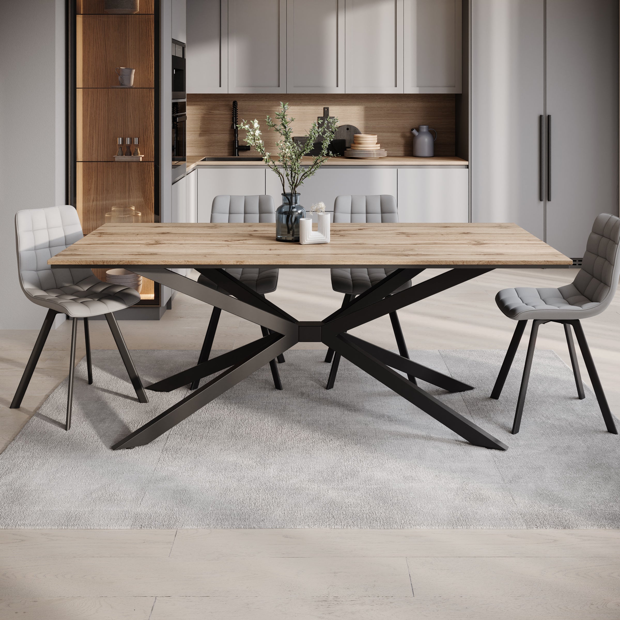 Eetkamertafel Faithley - Eiken - 190x90x74 cm