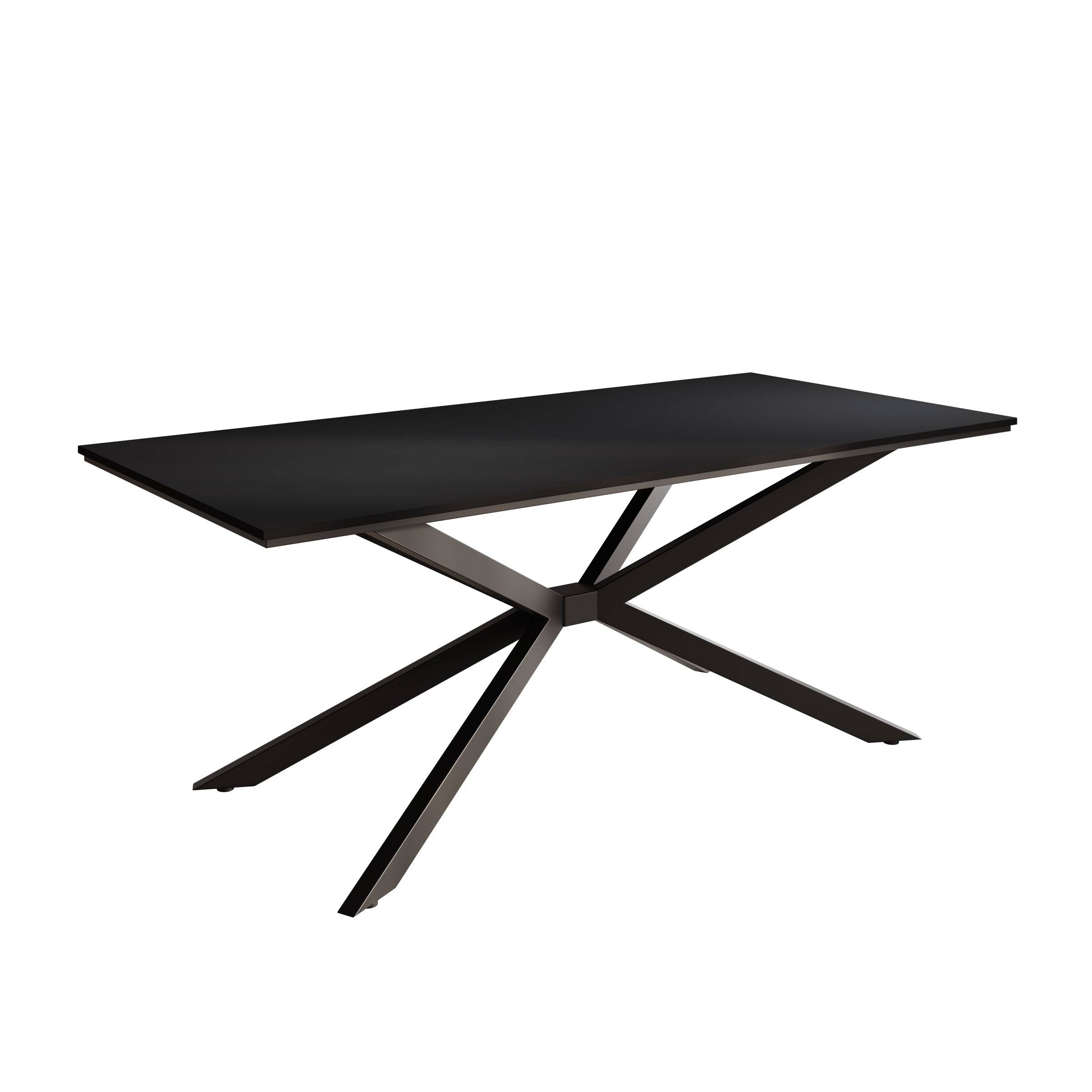 Eetkamertafel Faithley - Zwart - 190x90x74 cm