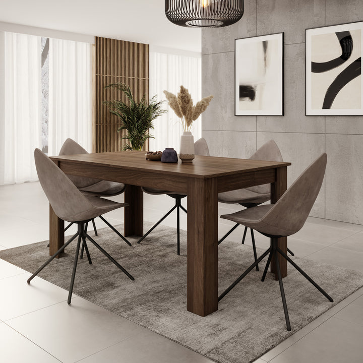Uverta - Eetkamertafel - Donker eiken - 166x88x75 cm