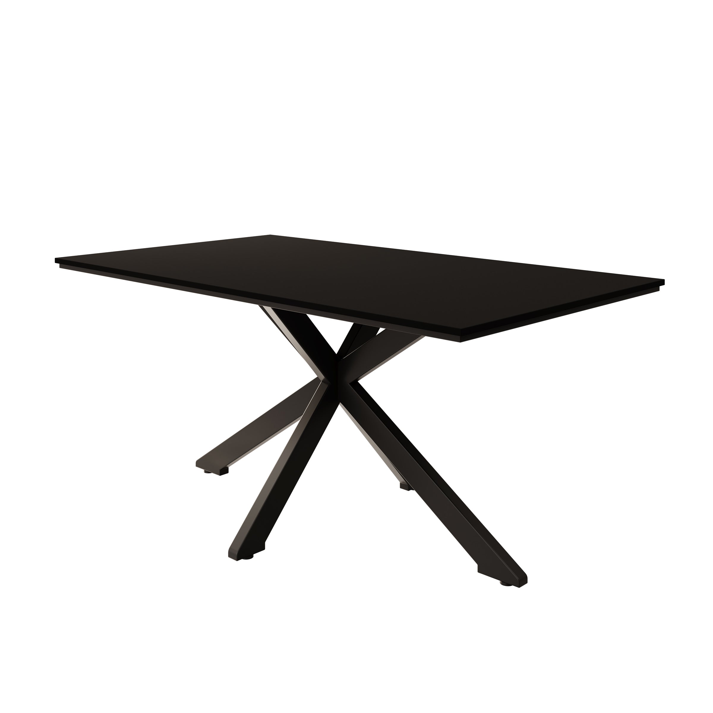 Eetkamertafel Wabe - Zwart - 160x90x74 cm