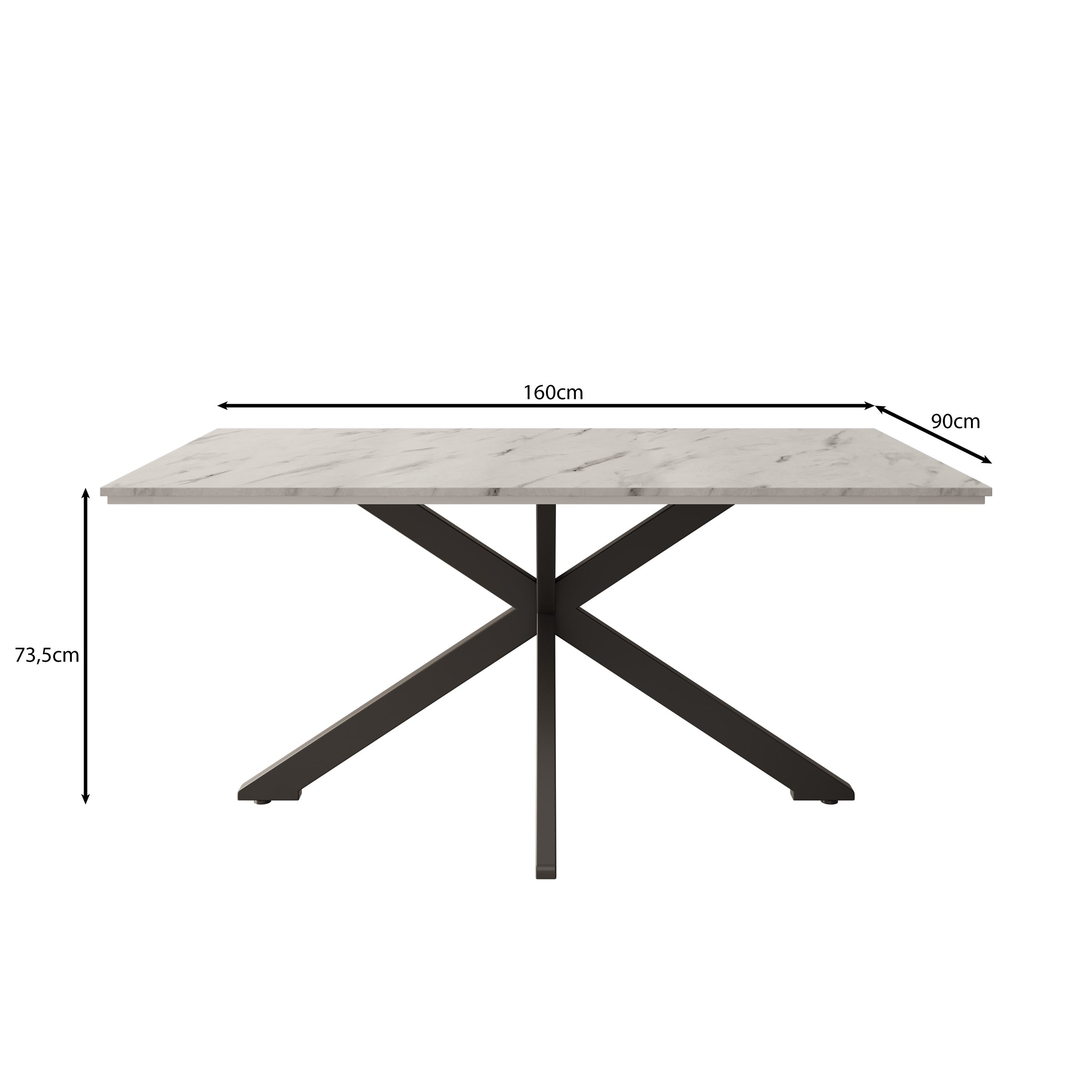 Eetkamertafel Wabe - Eiken - 160x90x74 cm