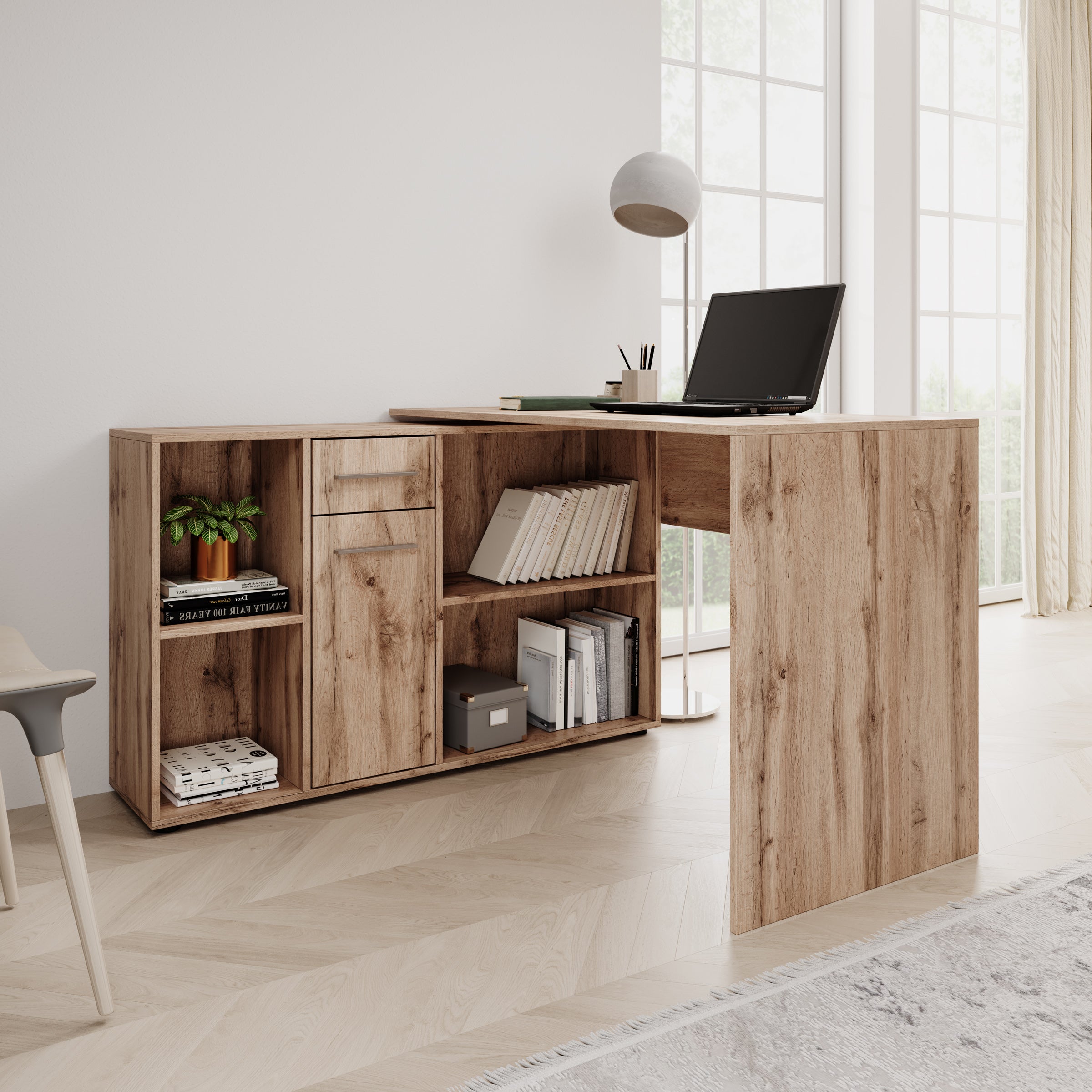 Elixir - Bureau - Eiken - 121x120x75 cm