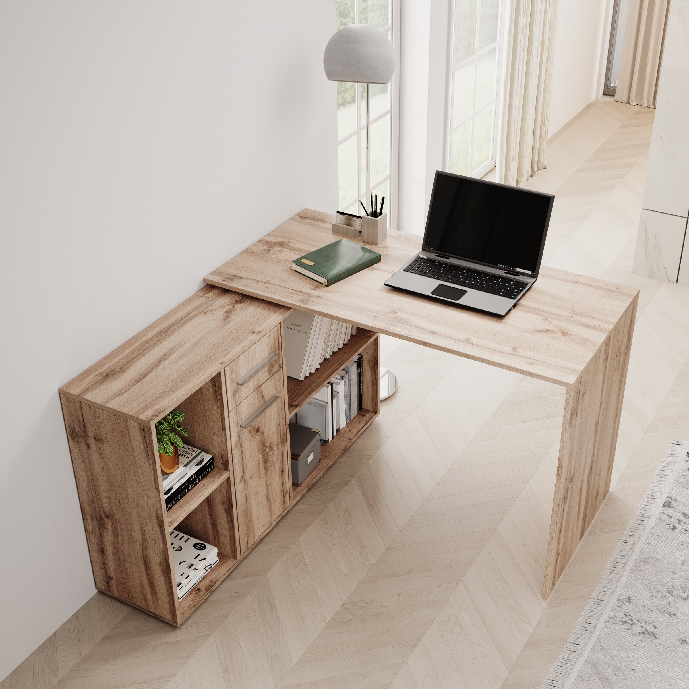 Elixir - Bureau - Eiken - 121x120x75 cm