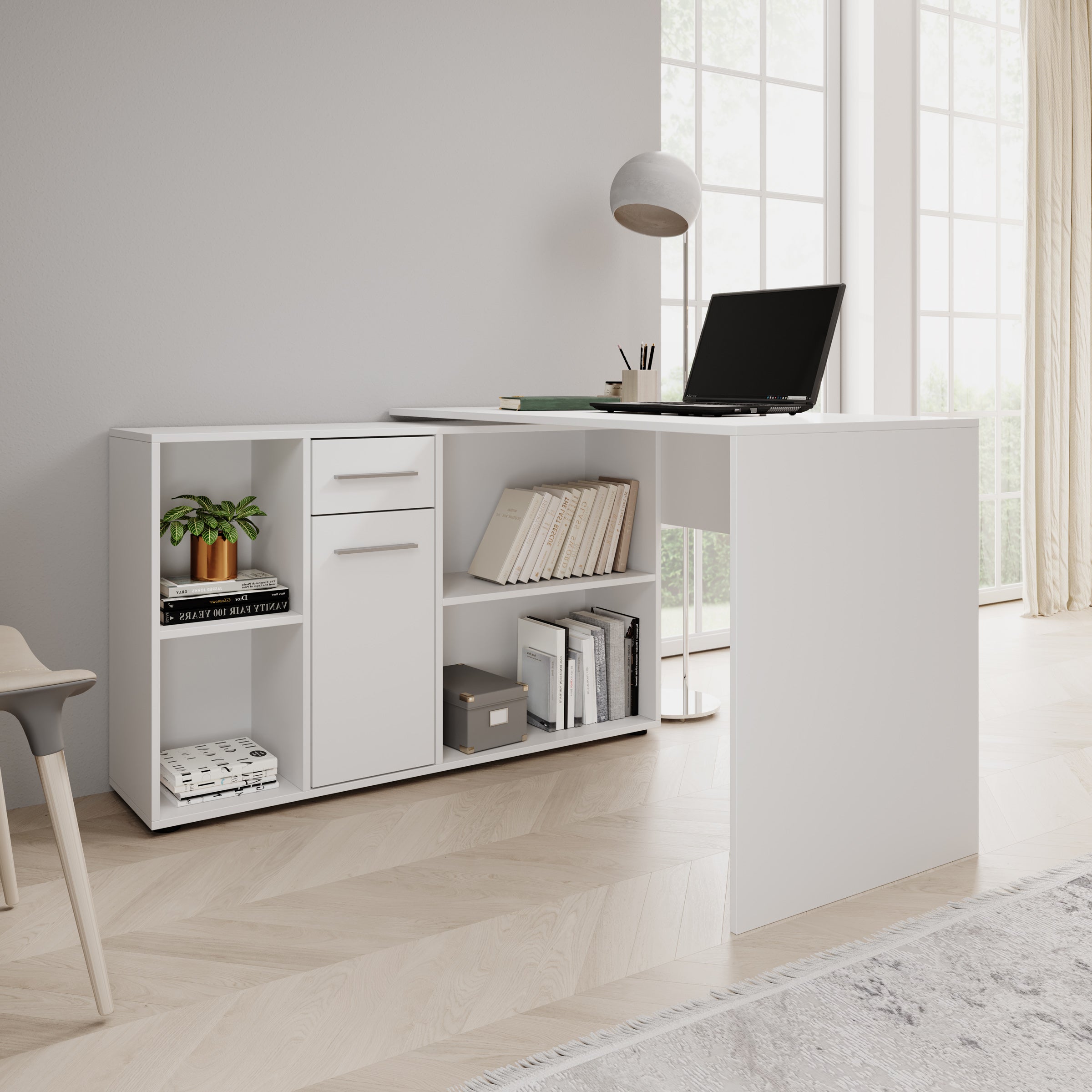 Elixir - Bureau - Wit - 121x120x75 cm