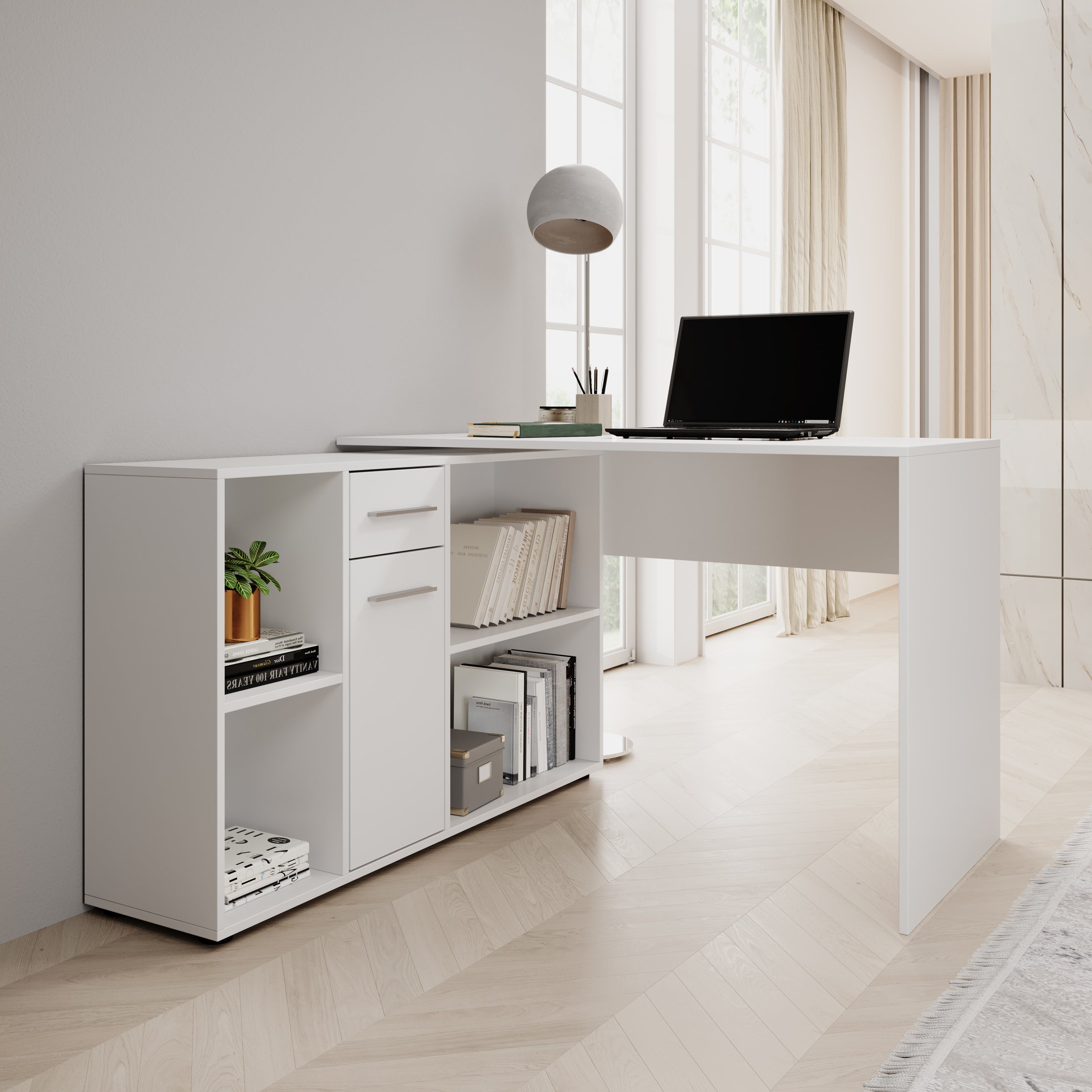 Elixir - Bureau - Wit - 121x120x75 cm