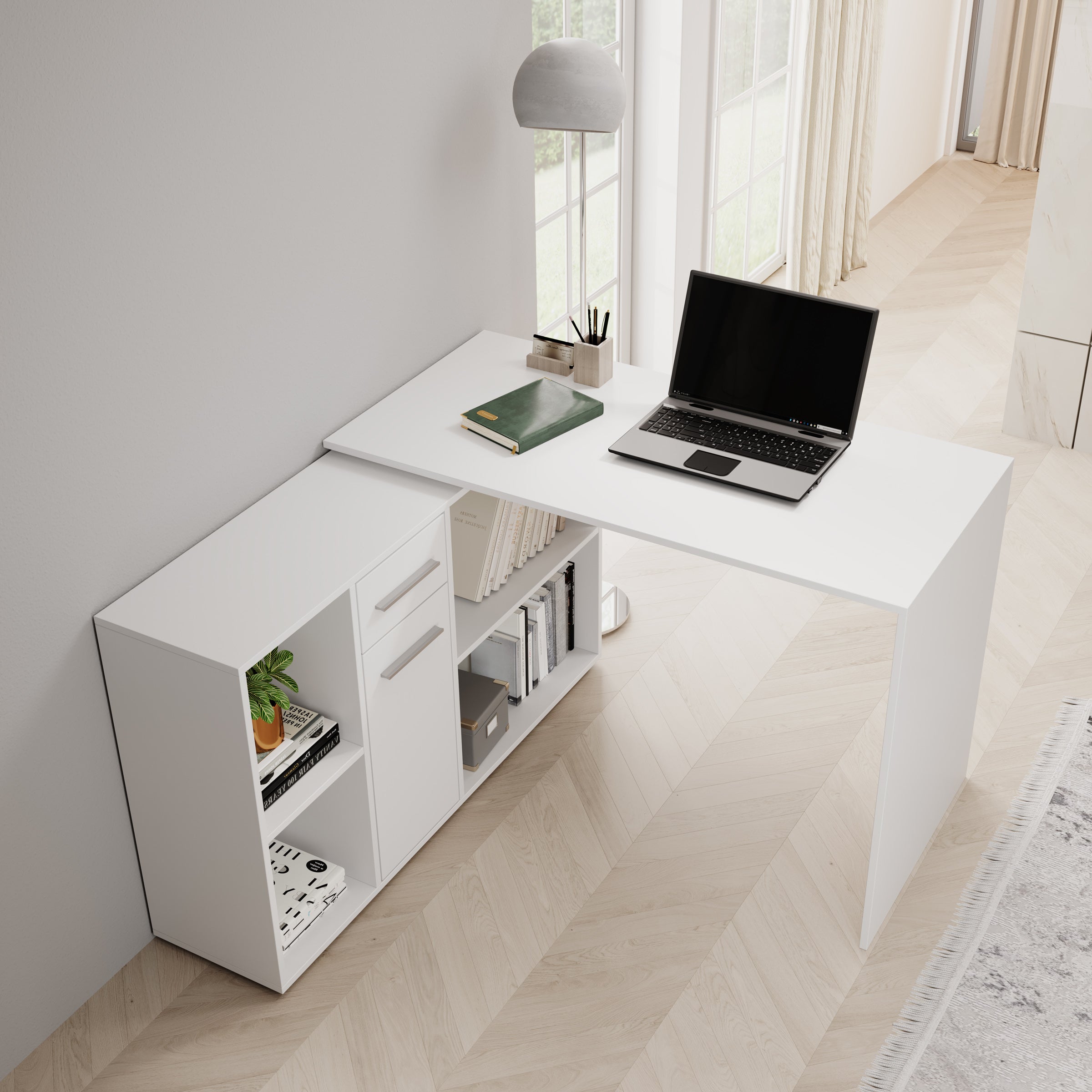 Elixir - Bureau - Wit - 121x120x75 cm