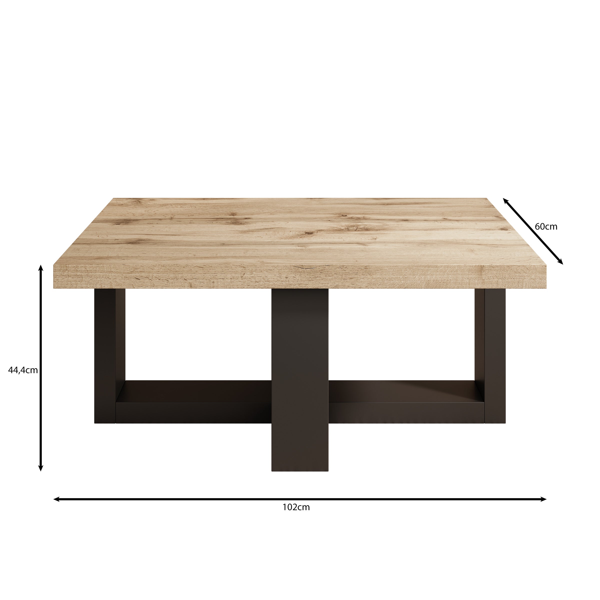 Elys - Salontafel - Eikenpatroon - 102x60x44 cm