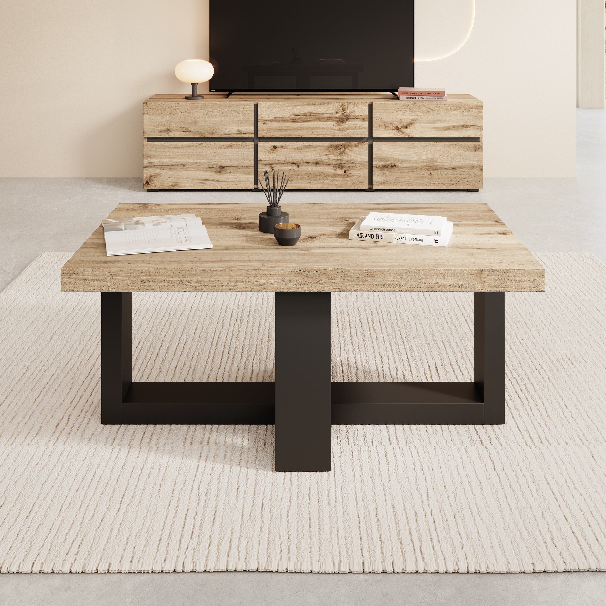 Elys - Salontafel - Eikenpatroon - 102x60x44 cm
