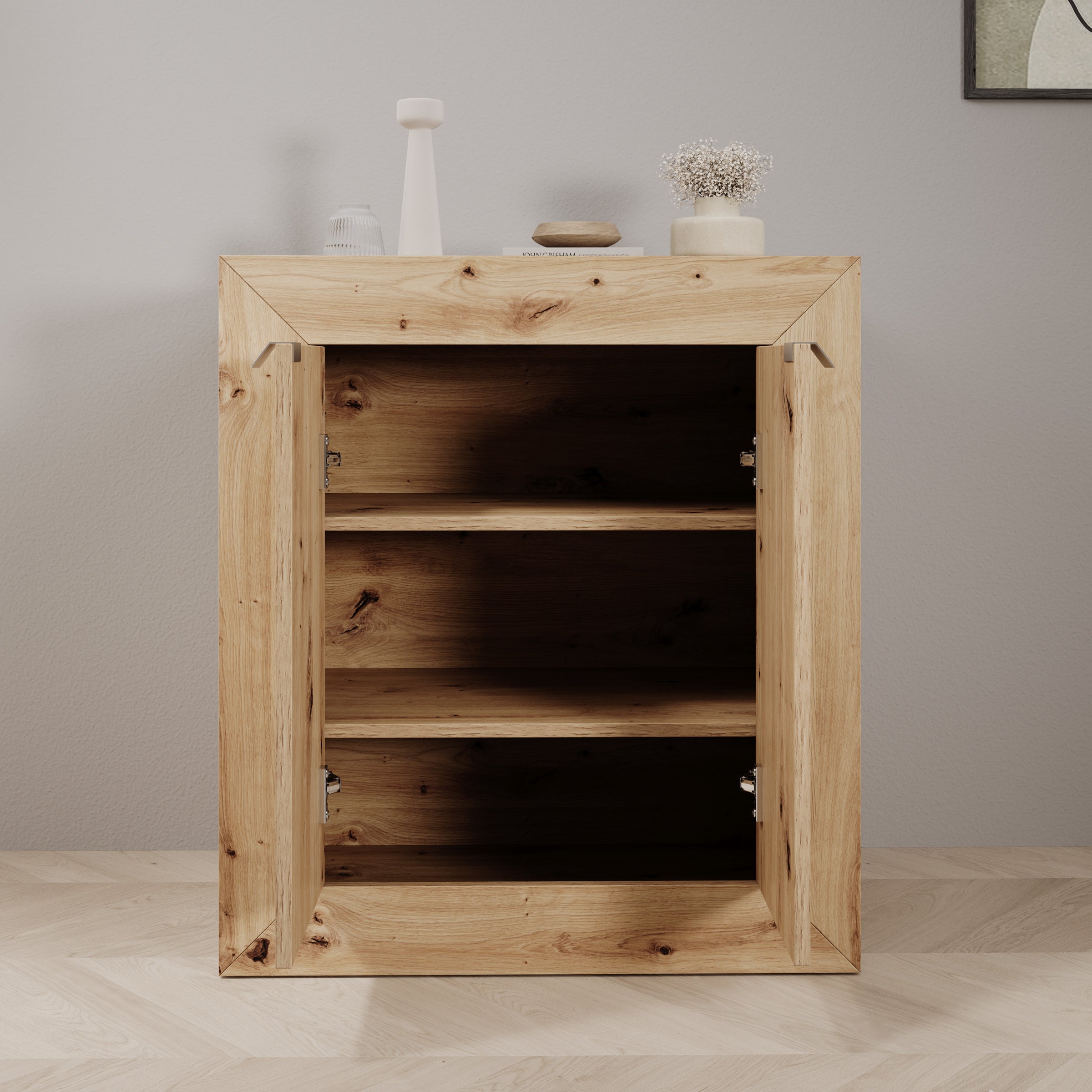 Emino - Bureau - Eikenpatroon - 72x47x79 cm