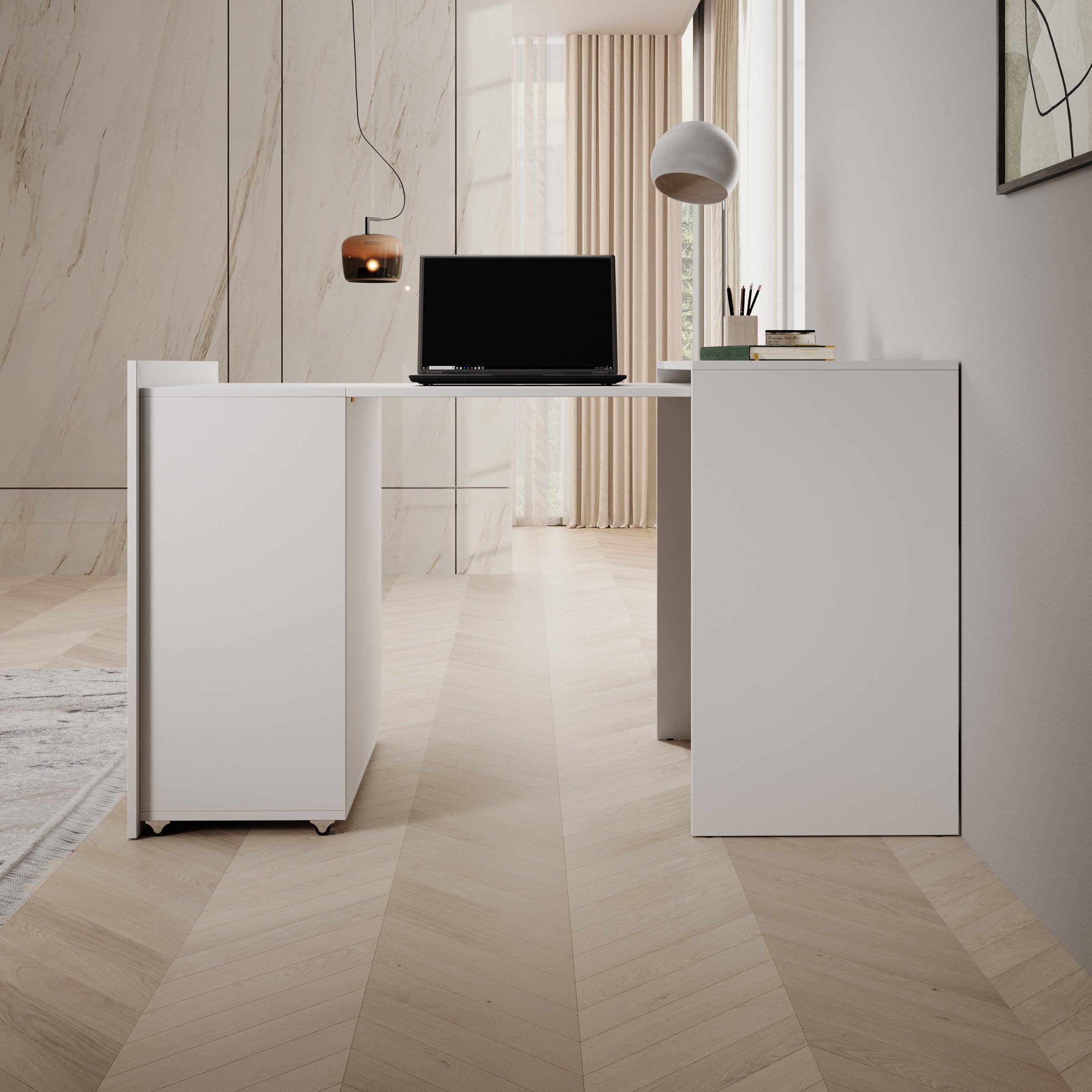 Emino - Bureau - Wit - 72x47x79 cm