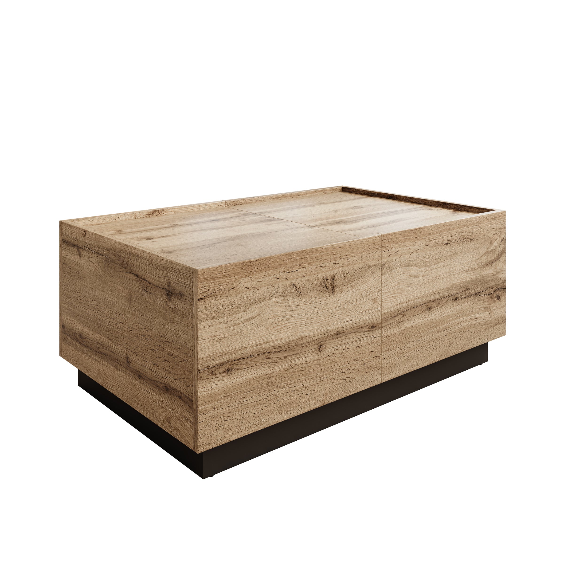 Emino - Salontafel - Eikenpatroon - 90x58x38 cm