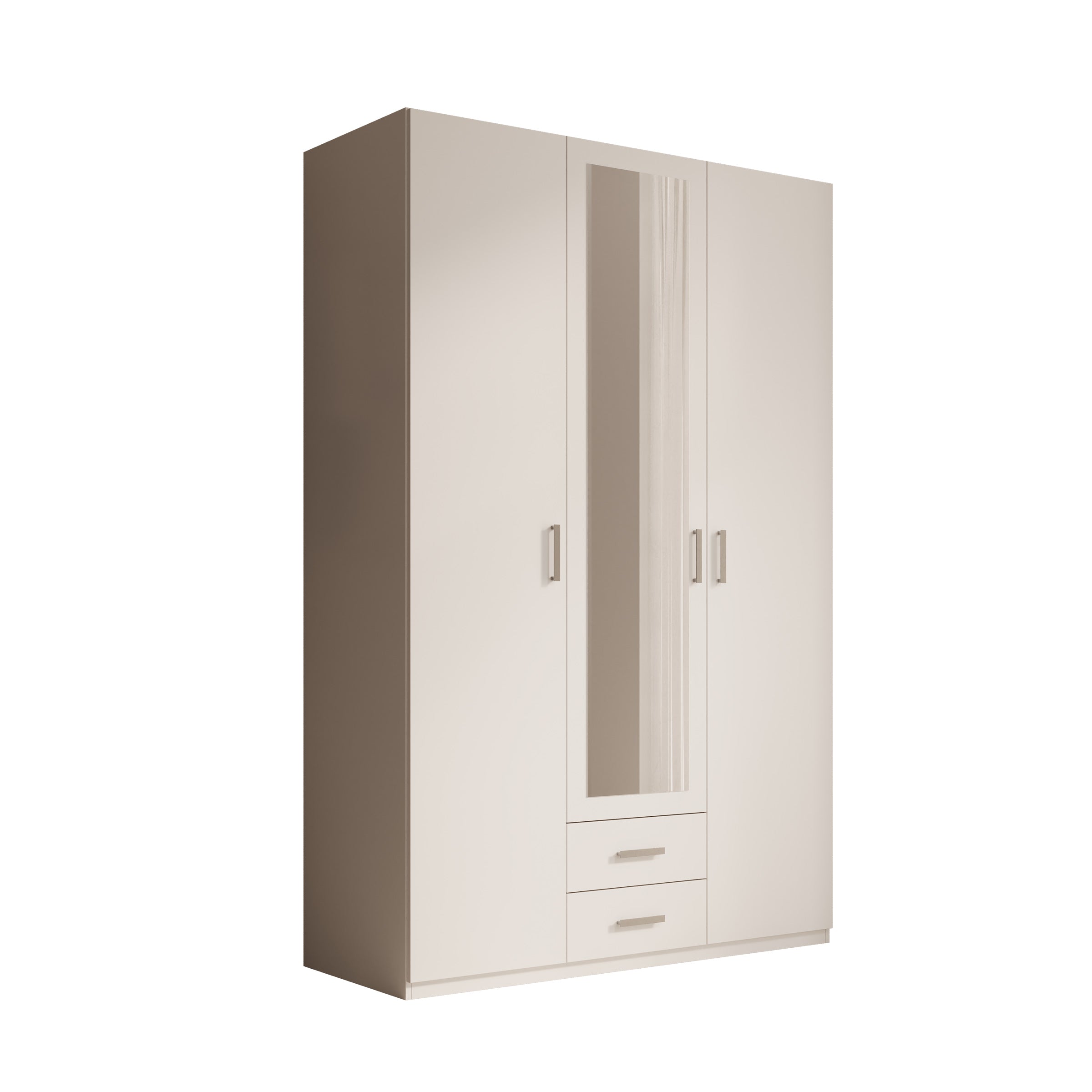 Enzio - Kledingkast 3 deurs - Wit - 133x54x211 cm