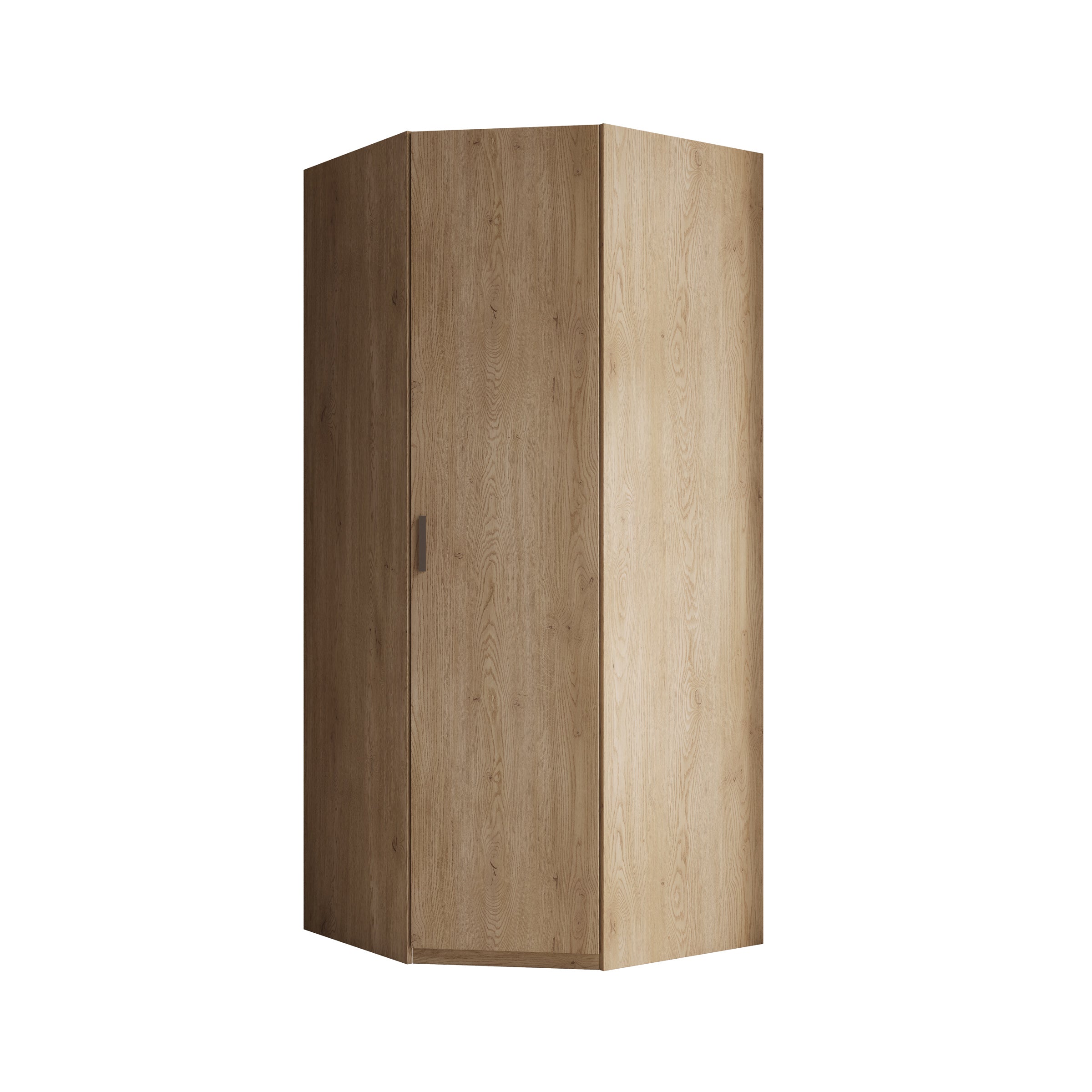 Enzio - Kledingkast hoek - Eikenpatroon - 90x89x211 cm