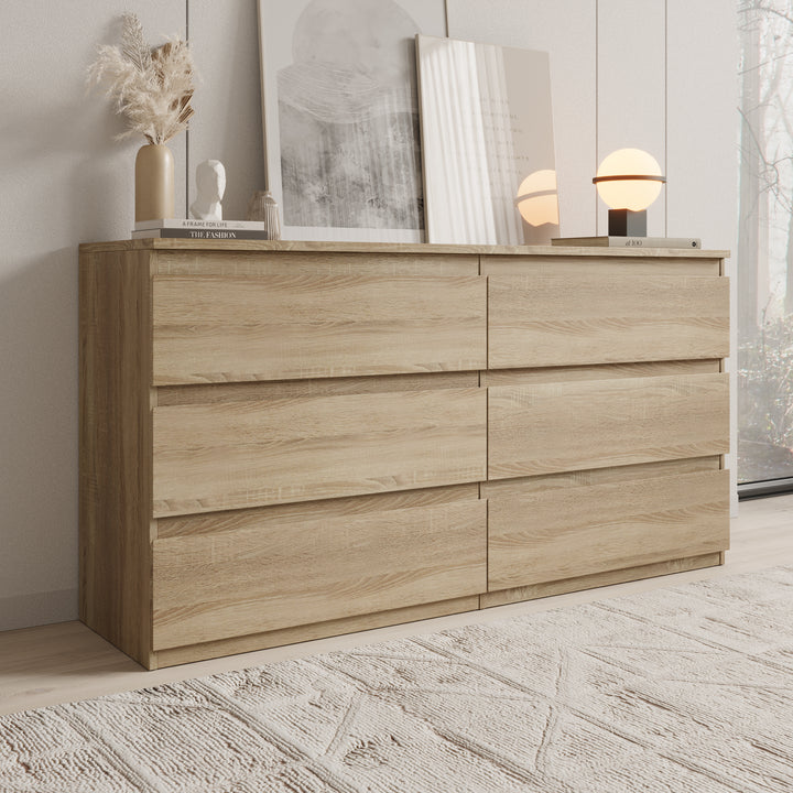 Eskar - Ladekast - Eikenpatroon - 154x42x80 cm