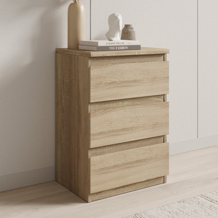 Eskar - Ladekast - Eikenpatroon - 42-x32x62 cm