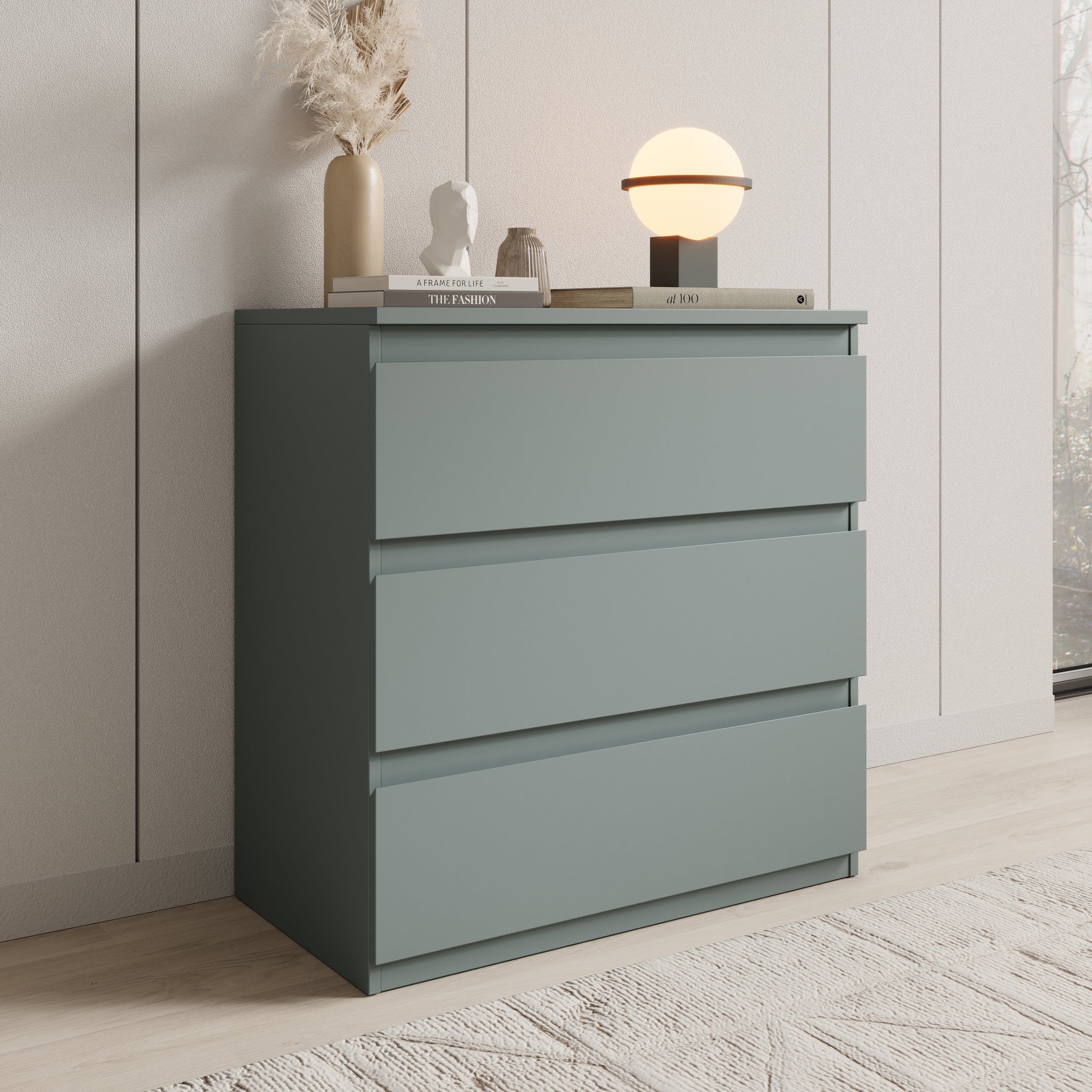 Eskar - Ladekast - Groen - 77x42x80 cm