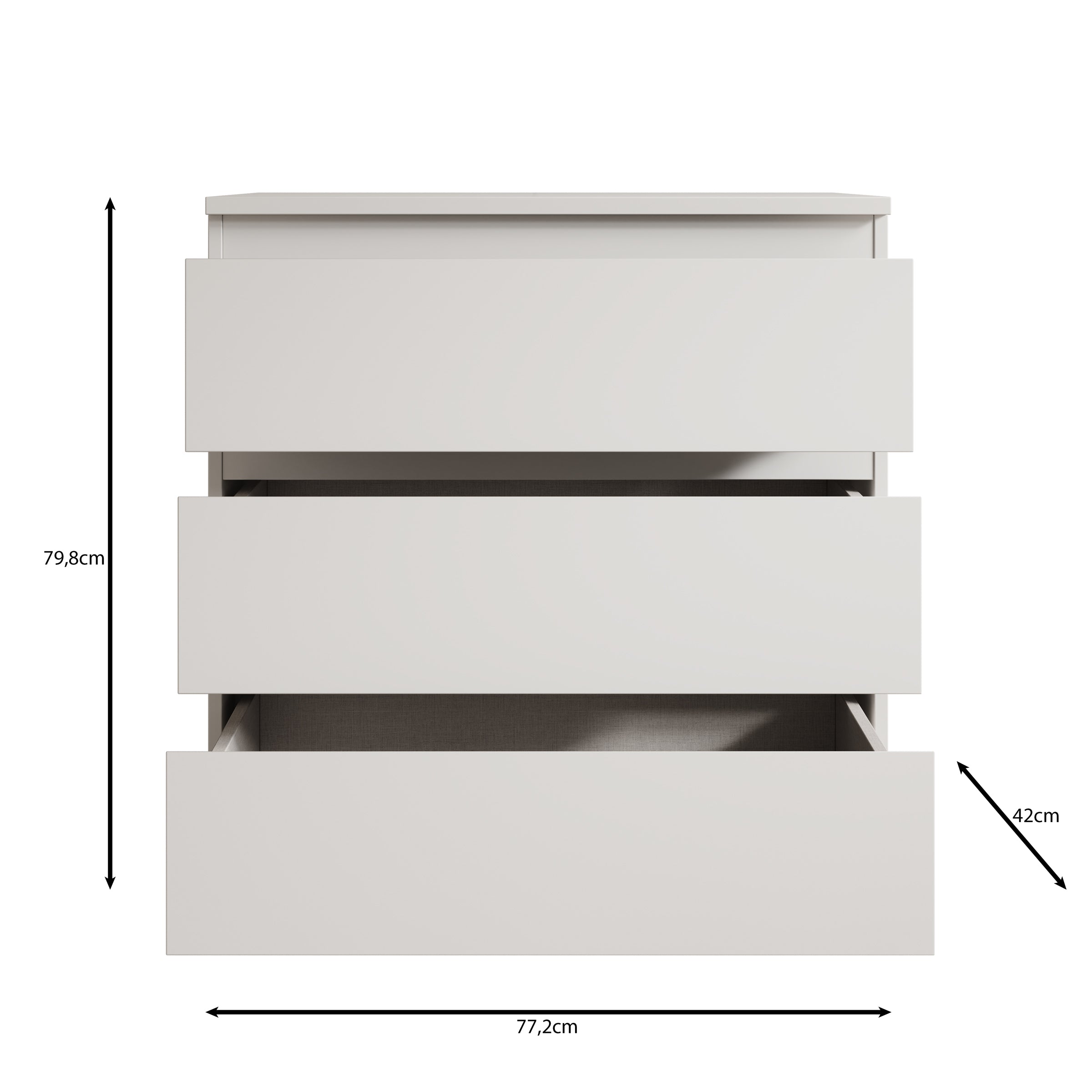 Eskar - Ladekast - Groen - 77x42x80 cm