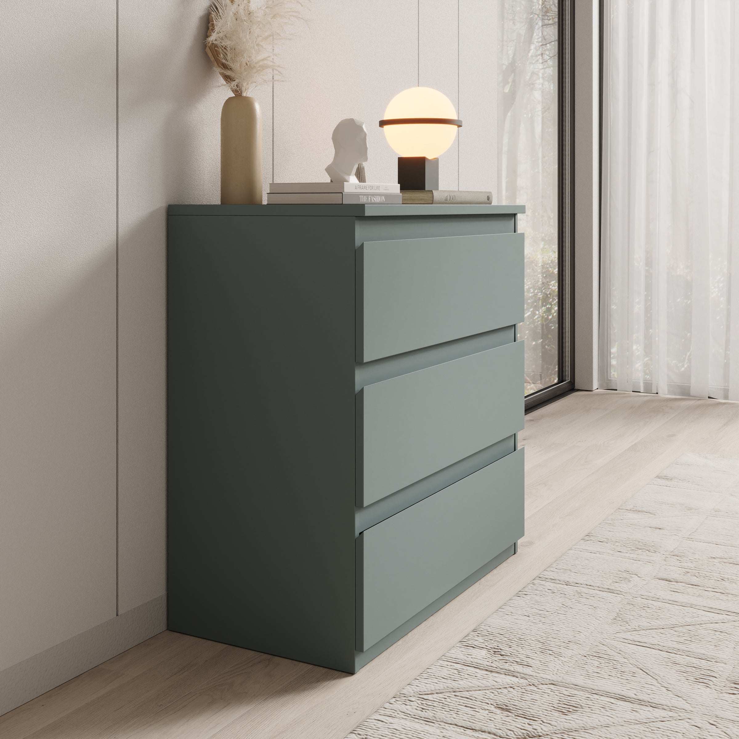 Eskar - Ladekast - Groen - 77x42x80 cm