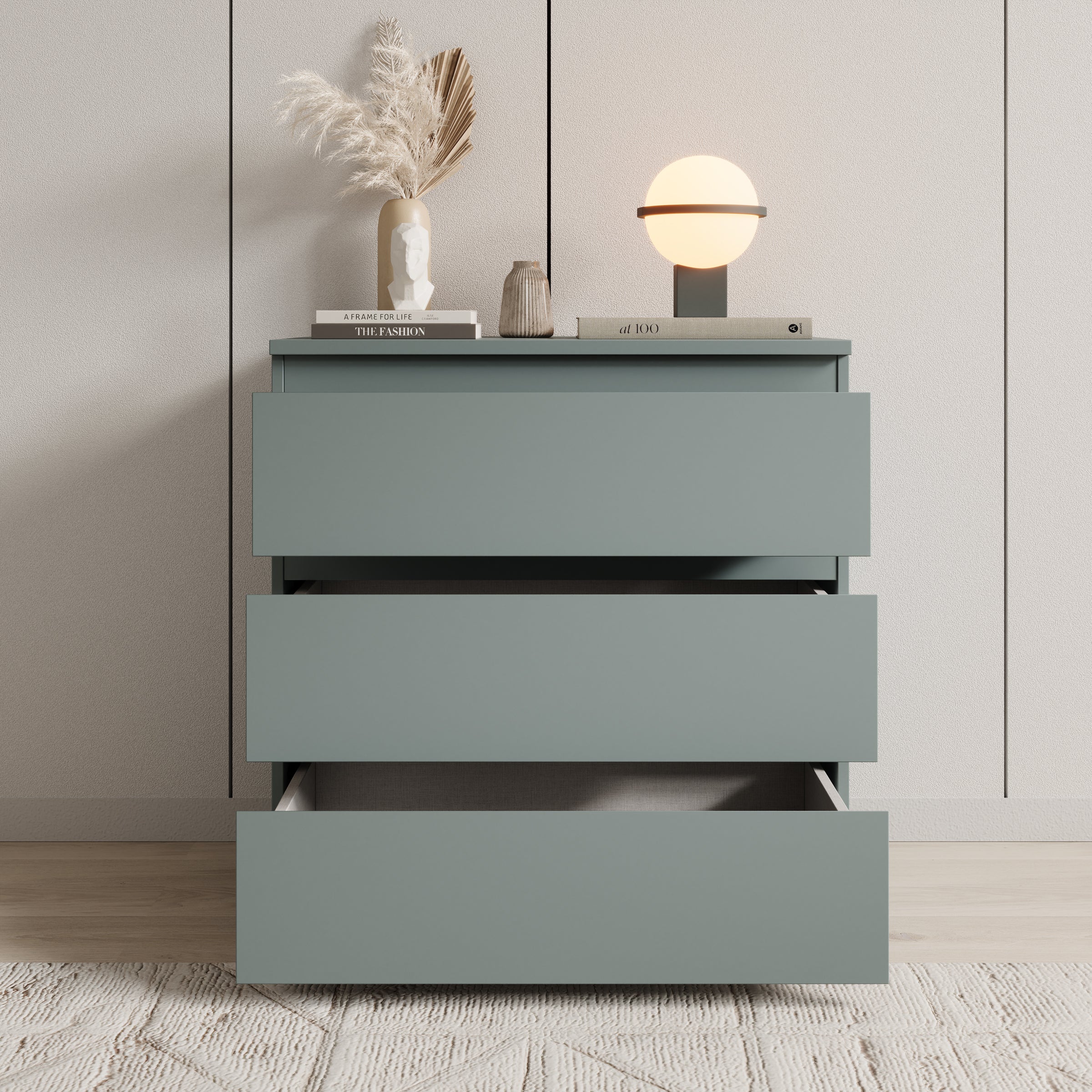 Eskar - Ladekast - Groen - 77x42x80 cm