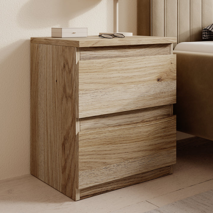 Eskar - Nachtkastje - Eikenpatroon - 42x32x49 cm