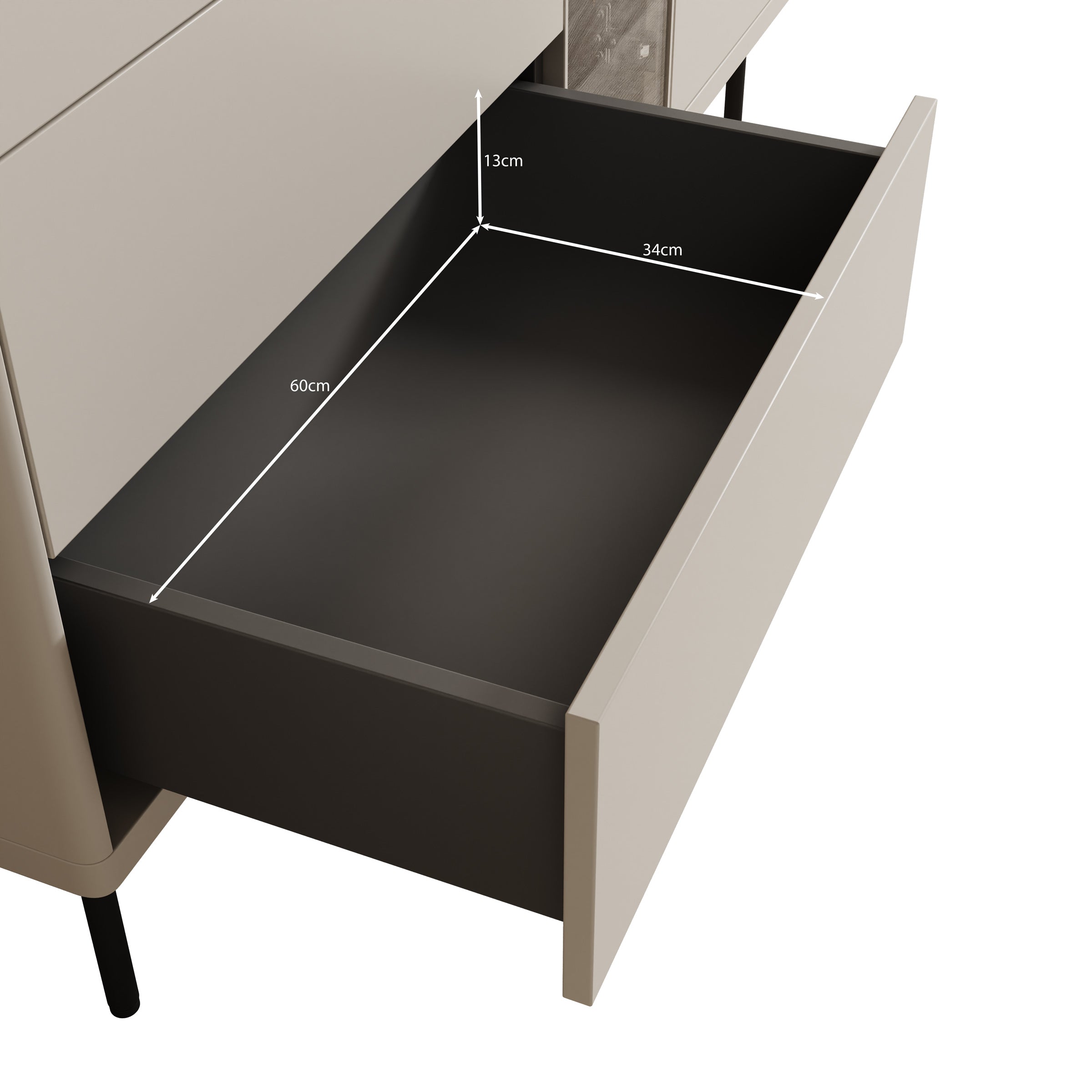 Estrella - Dressoir - Beige - 134x41x83 cm