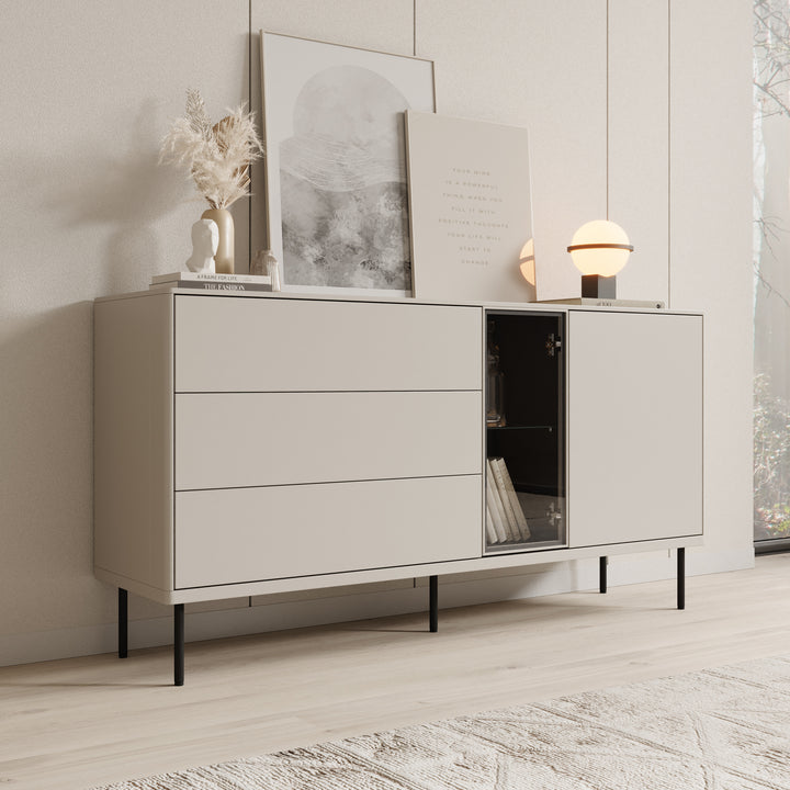 Estrella - Dressoir - Beige - 161x41x83 cm