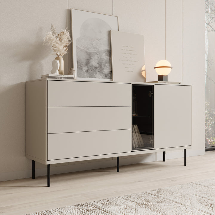 Estrella - Dressoir - Beige - 161x41x83 cm