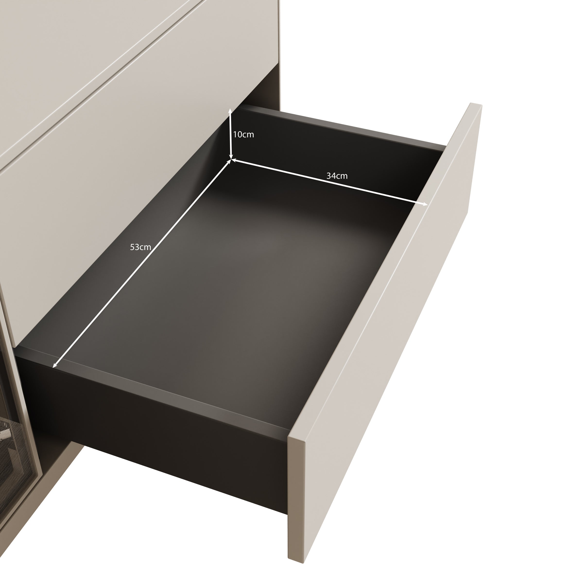 Estrella - TV-Meubel - Beige - 194x41x56 cm