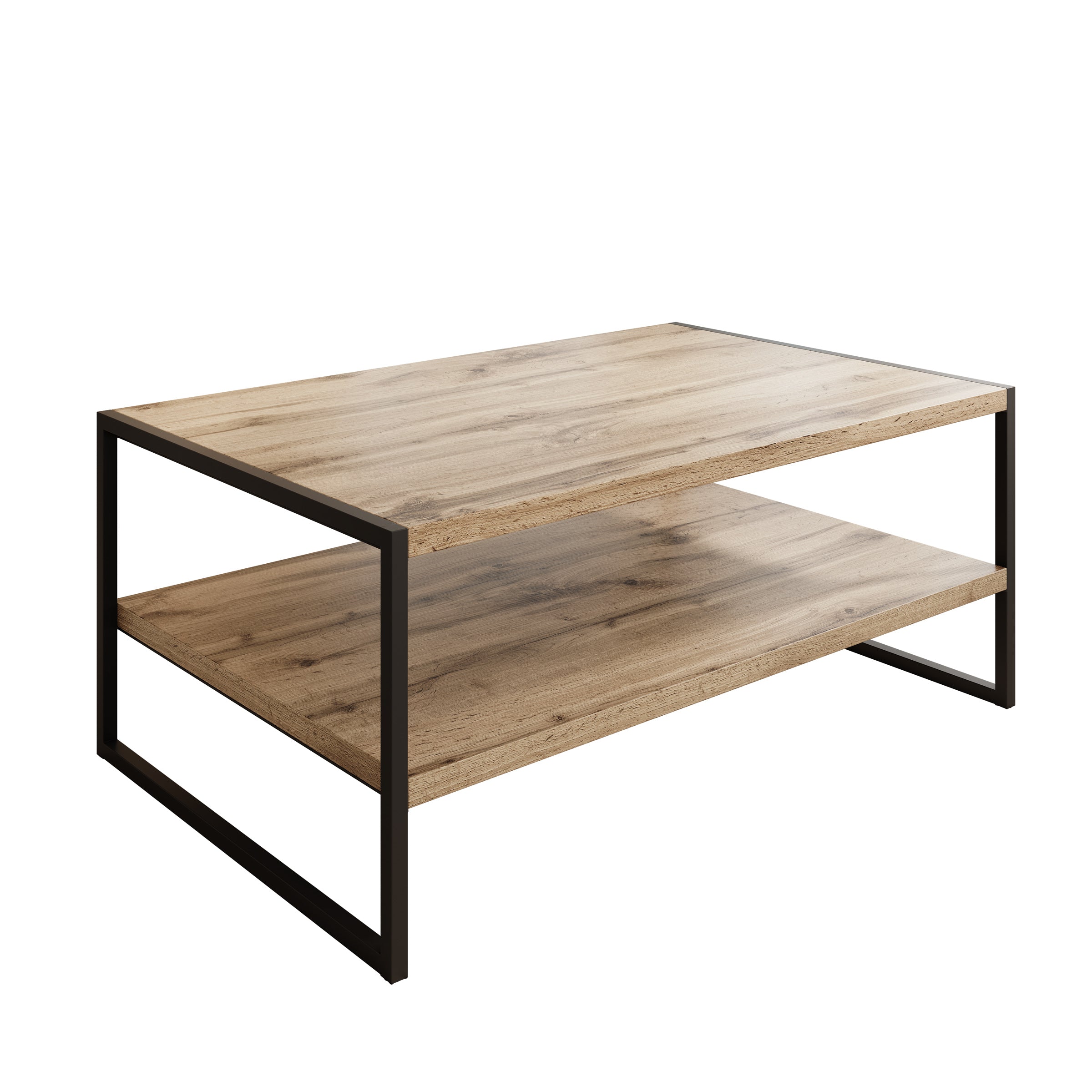Etsu - Salontafel - Eikenpatroon - 100x65x43 cm
