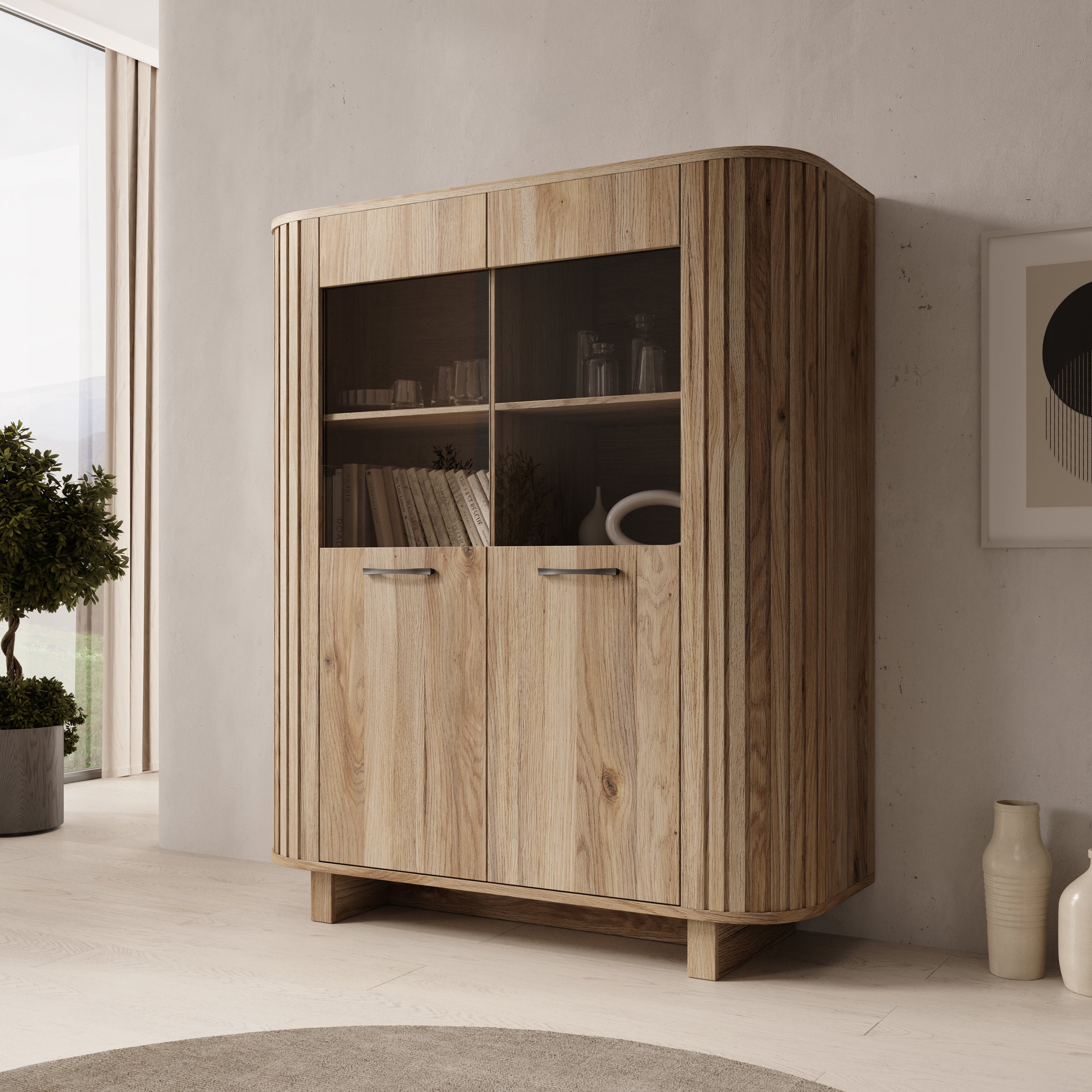 Falero - Buffetkast - Eiken - 135x50x162 cm